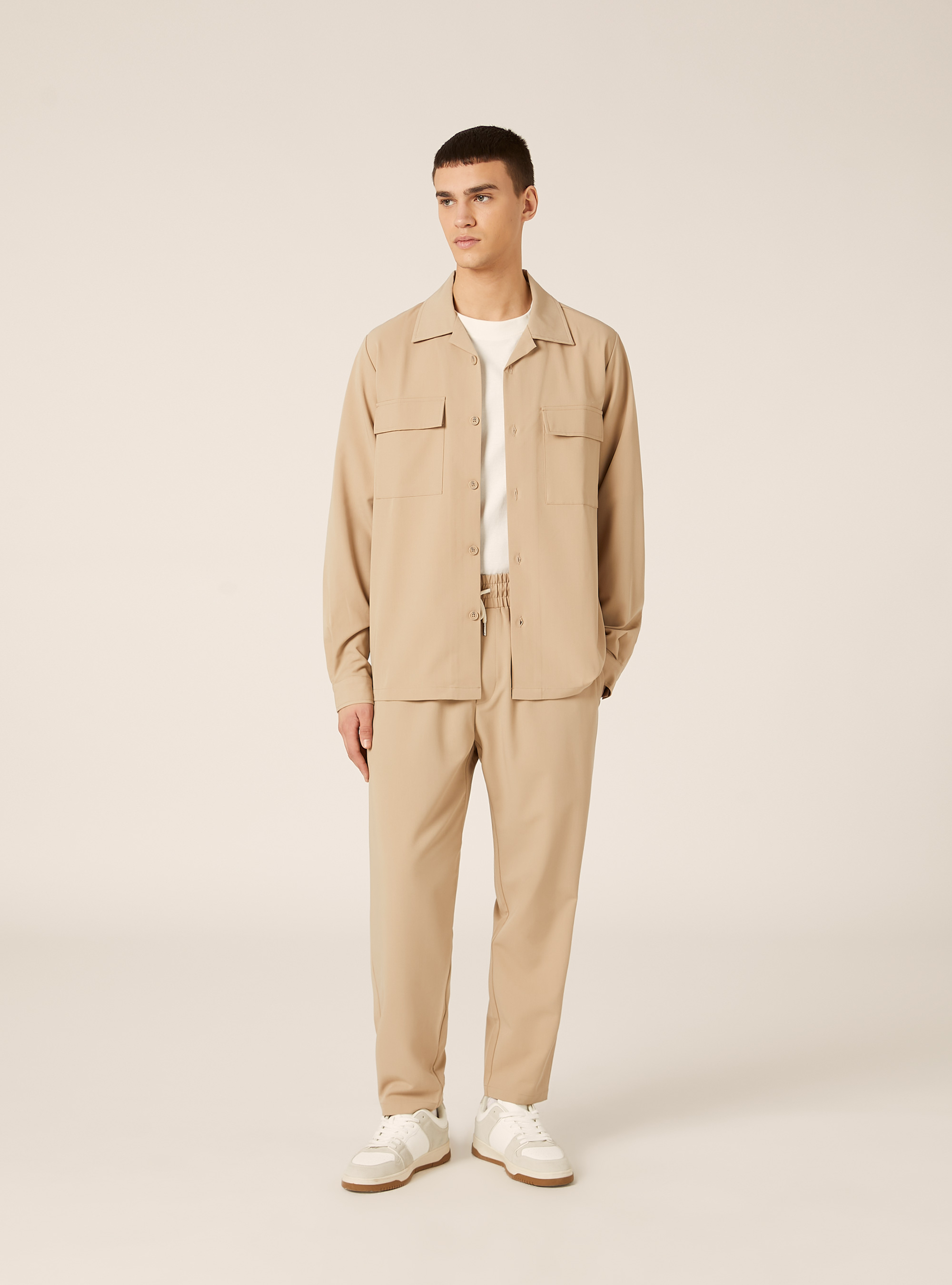 Jogginghose mit Karottenform, BG2 BEIGE MEDIUM