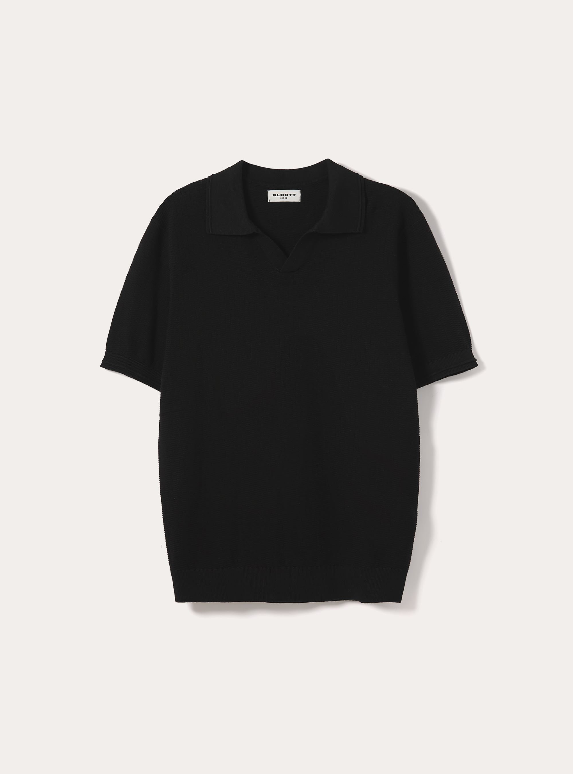 Polo derby in maglia, NERO