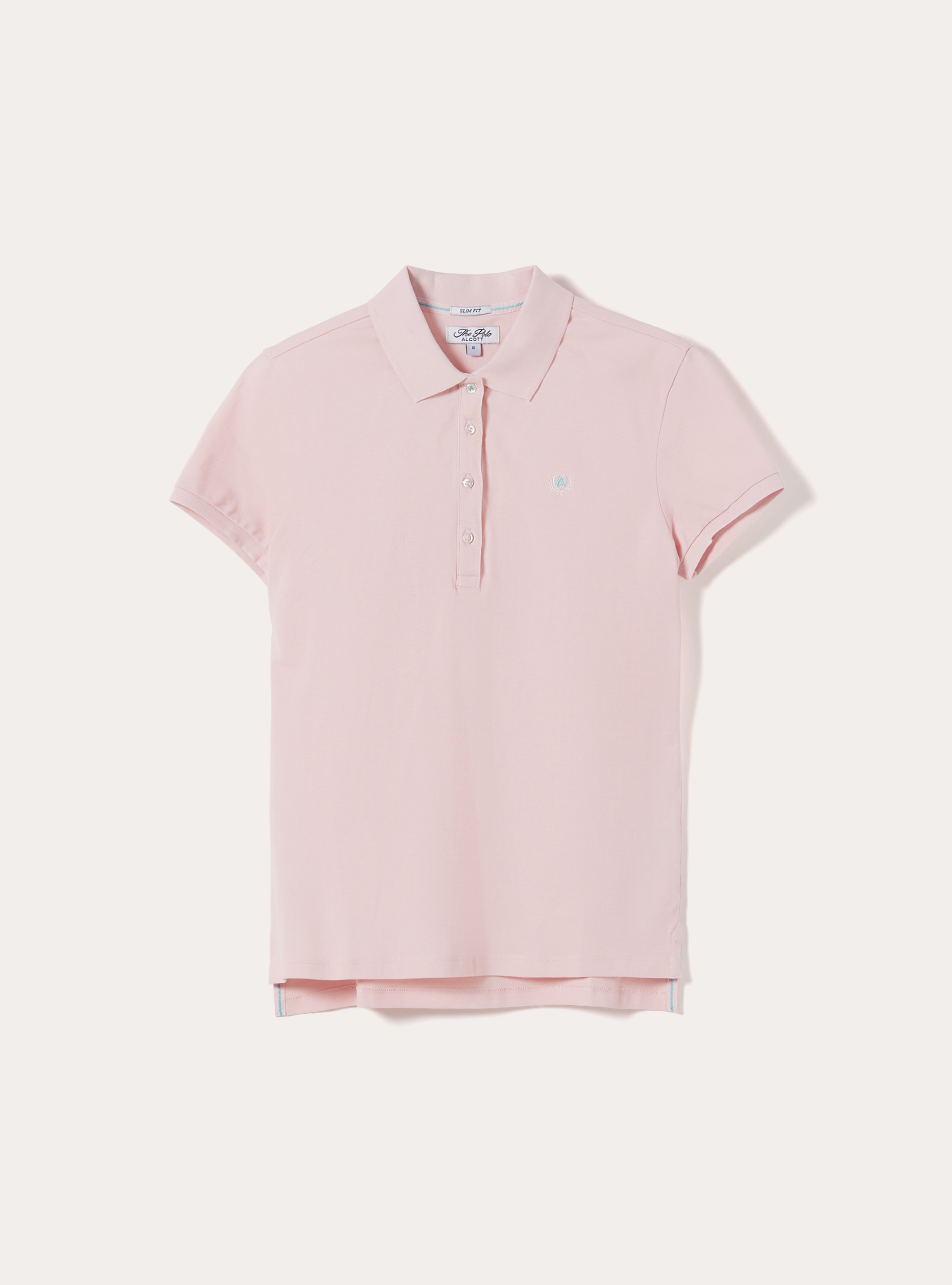 Polo Slim Fit con Logo Bordado, PK3 PINK LIGHT