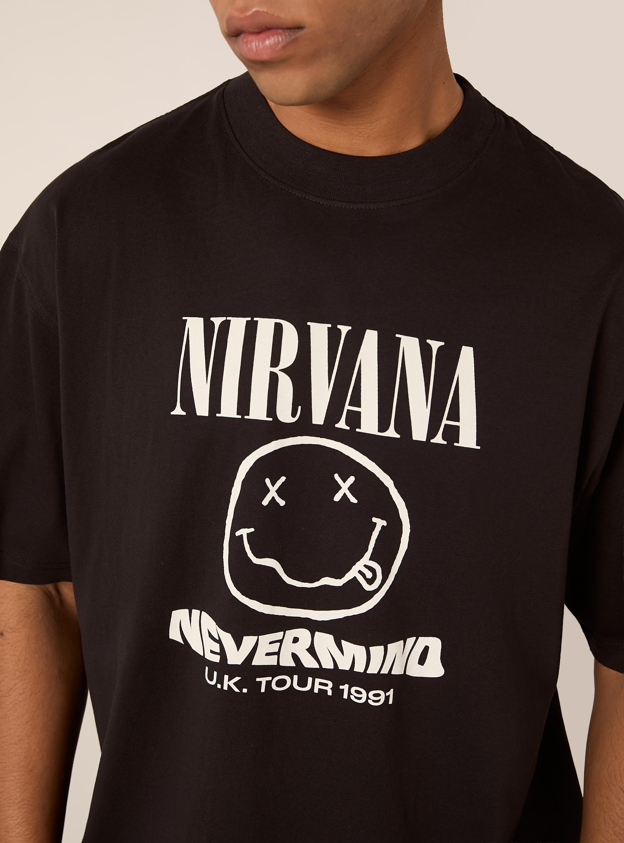 Camiseta boxy fit Nirvana / Alcott, BK1 BLACK
