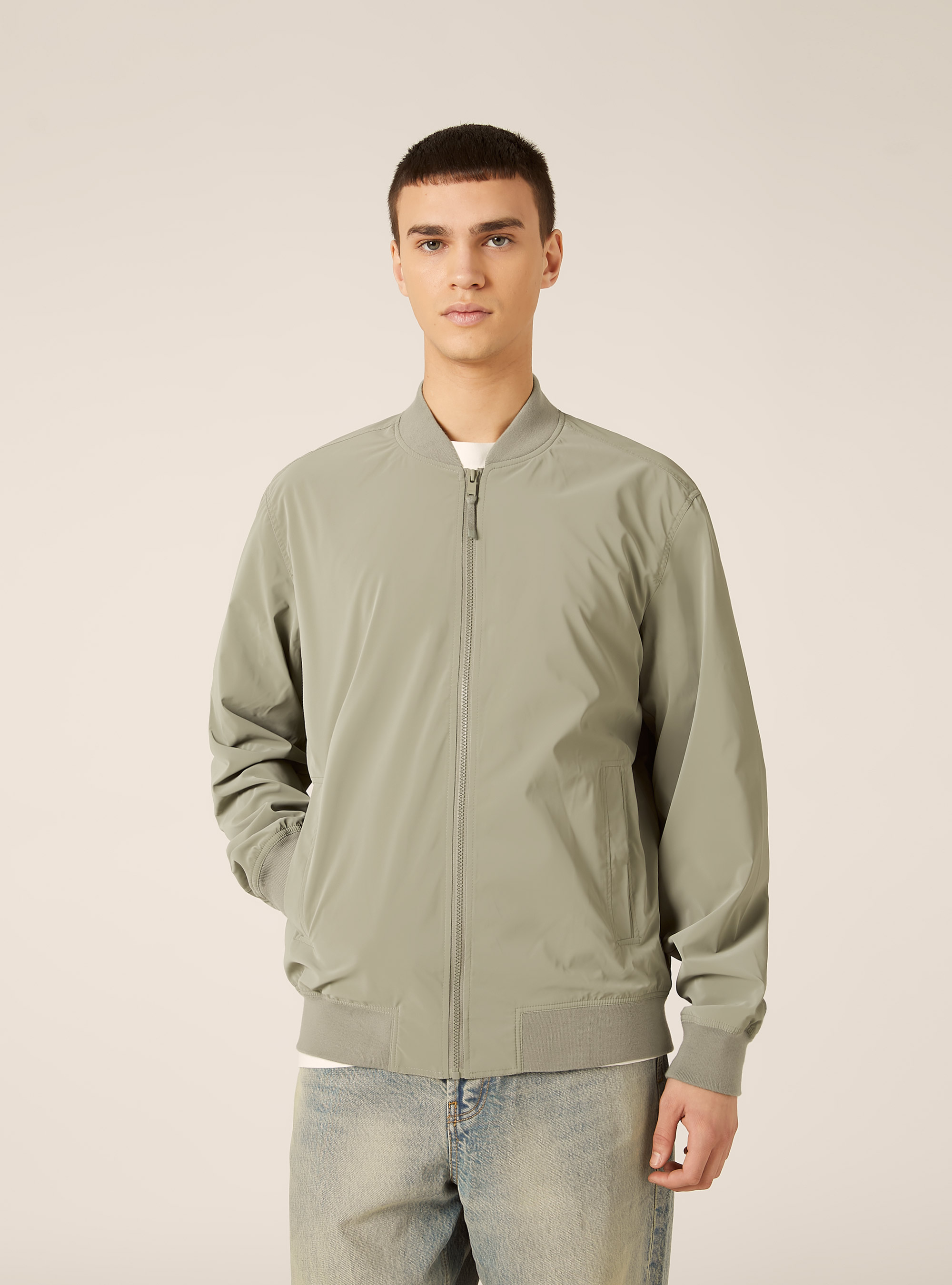 Regular fit bomber jacket, SG3 SAGE LIGHT