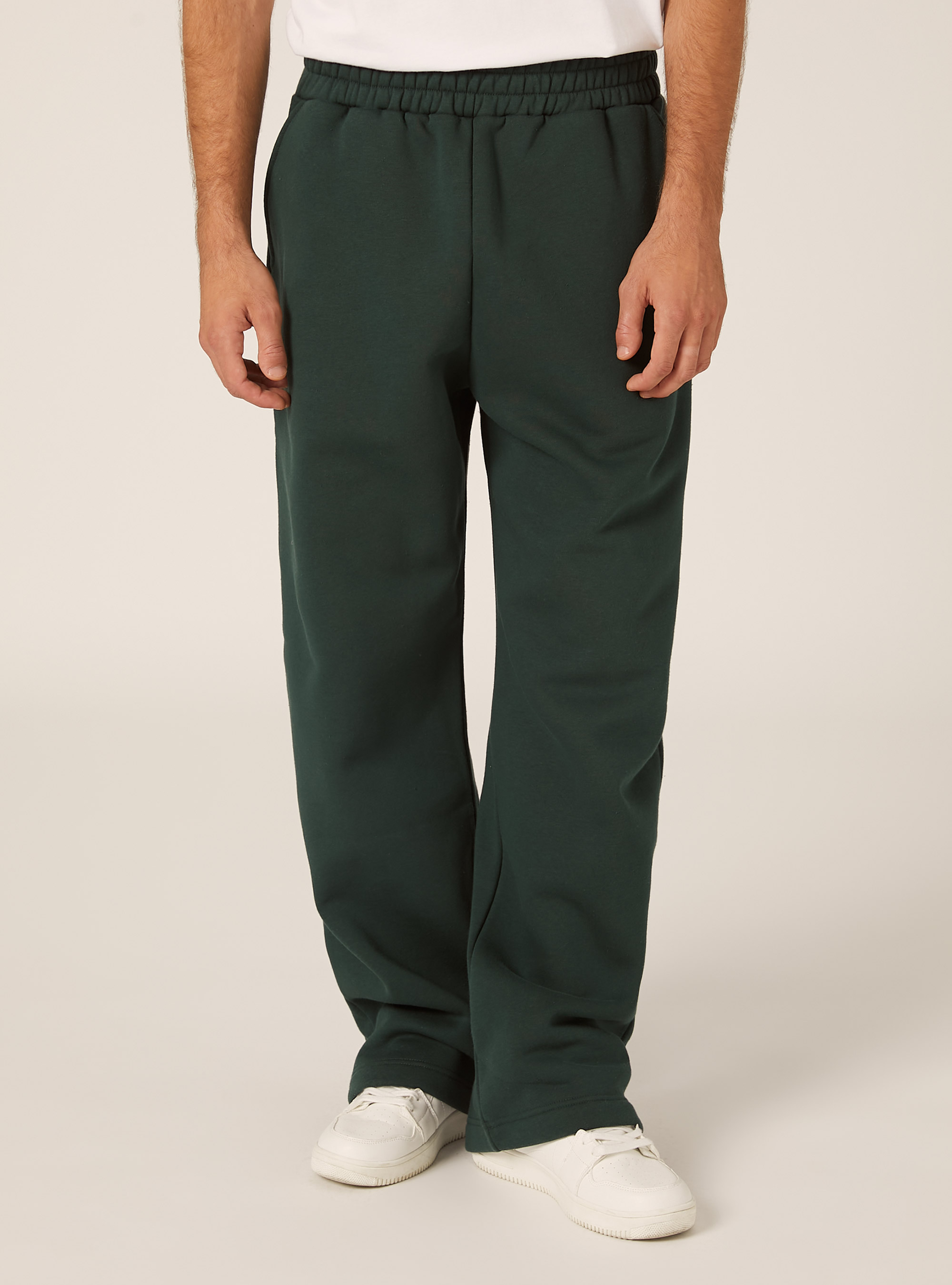 Pantalon ample en molleton, GN1 GREEN DARK