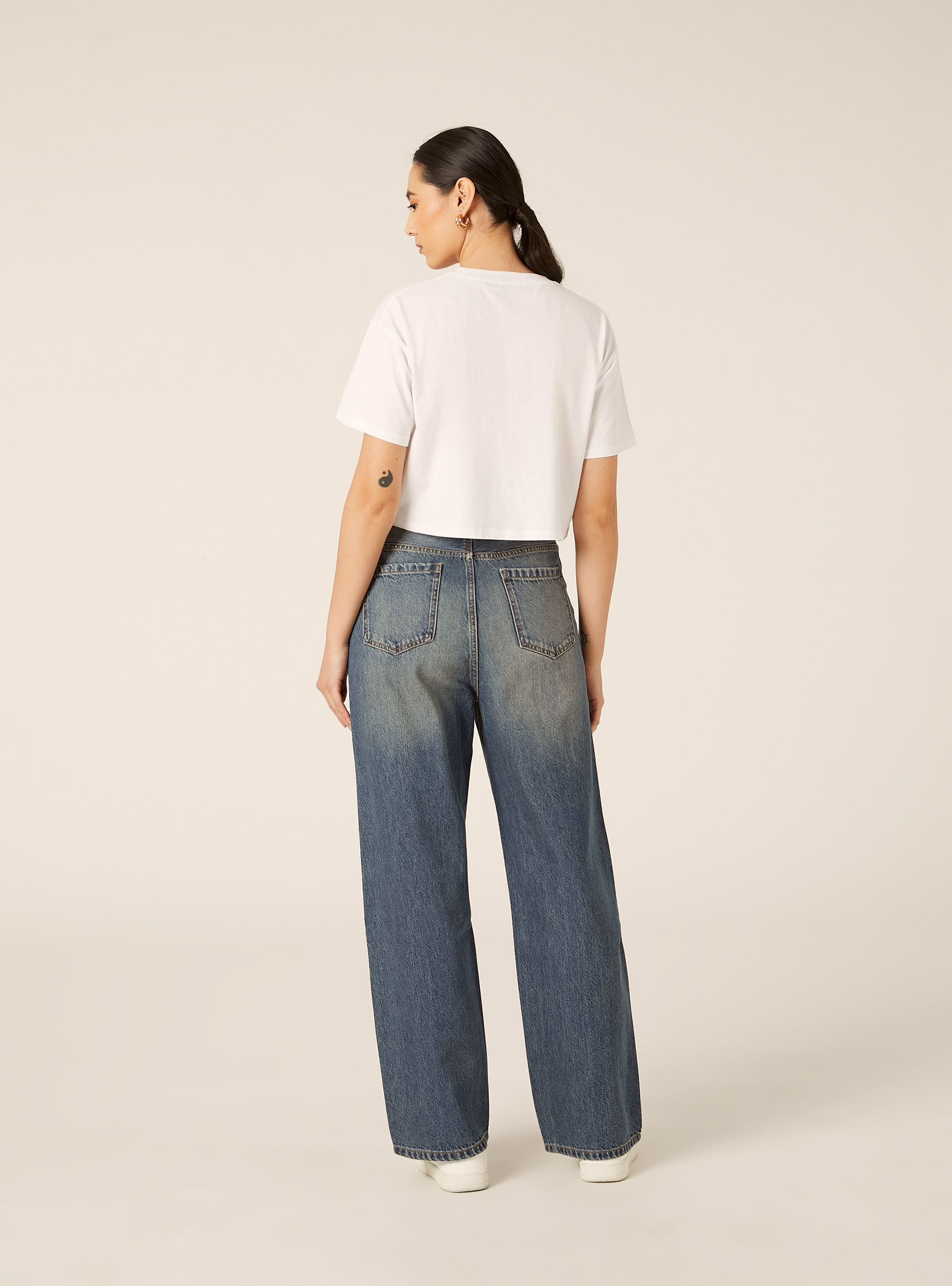 Vaqueros wide leg, D004 MEDIUM LIGHT BLUE