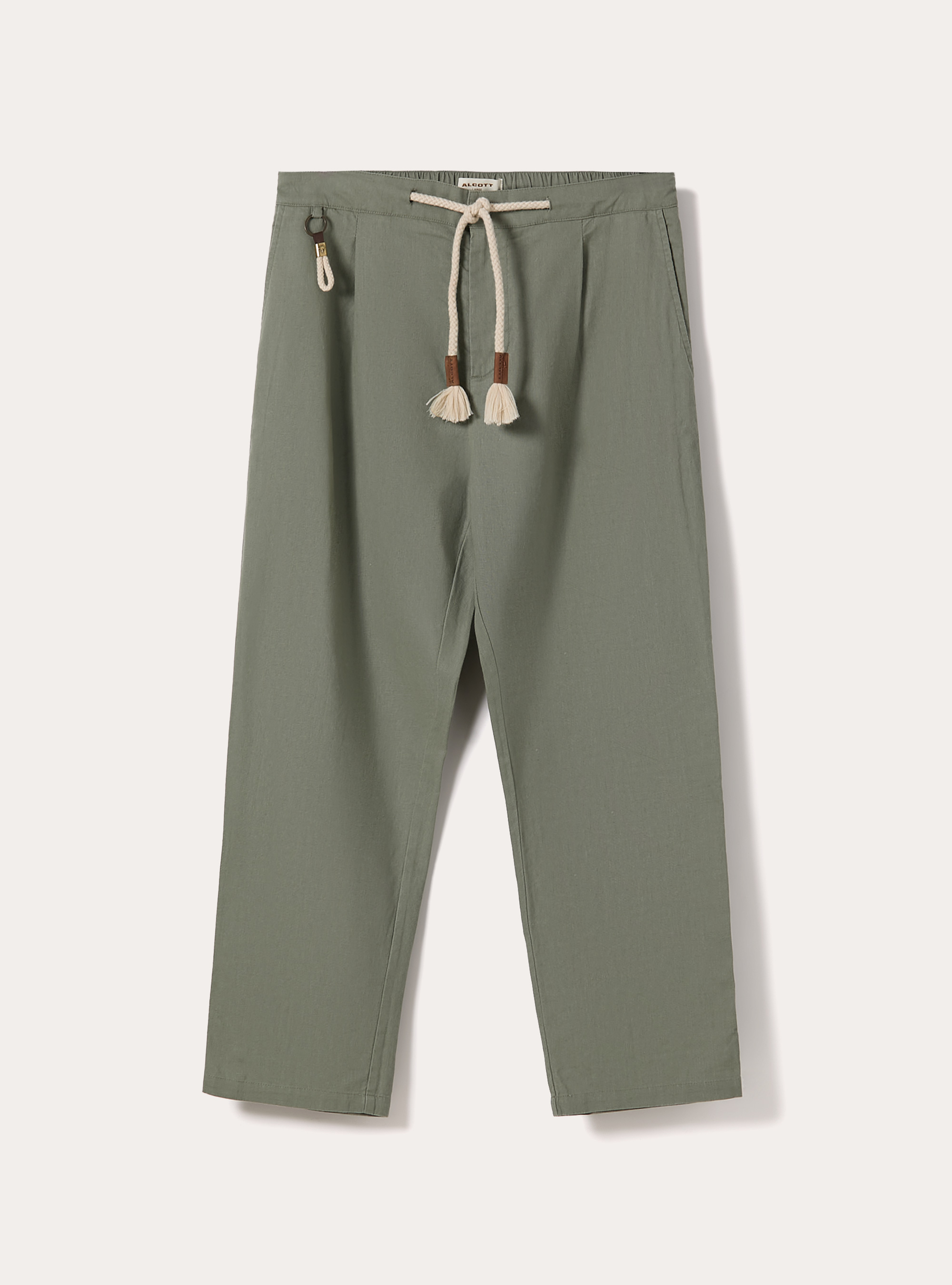 Linen-blend jogger pants, KY2 KAKY MEDIUM