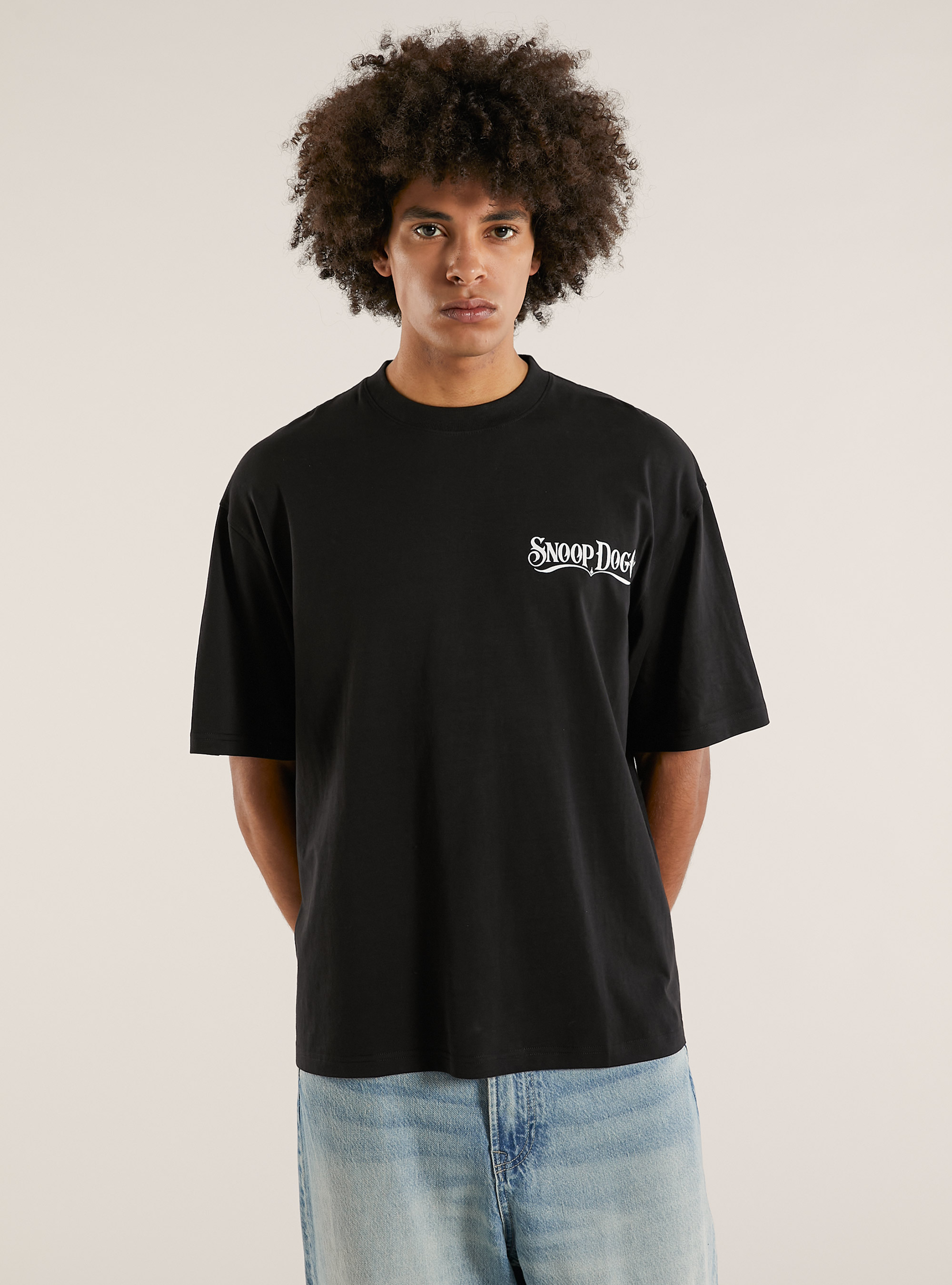 T-shirt coupe carr&eacute;e Snoop Dogg / Alcott, BK1 BLACK