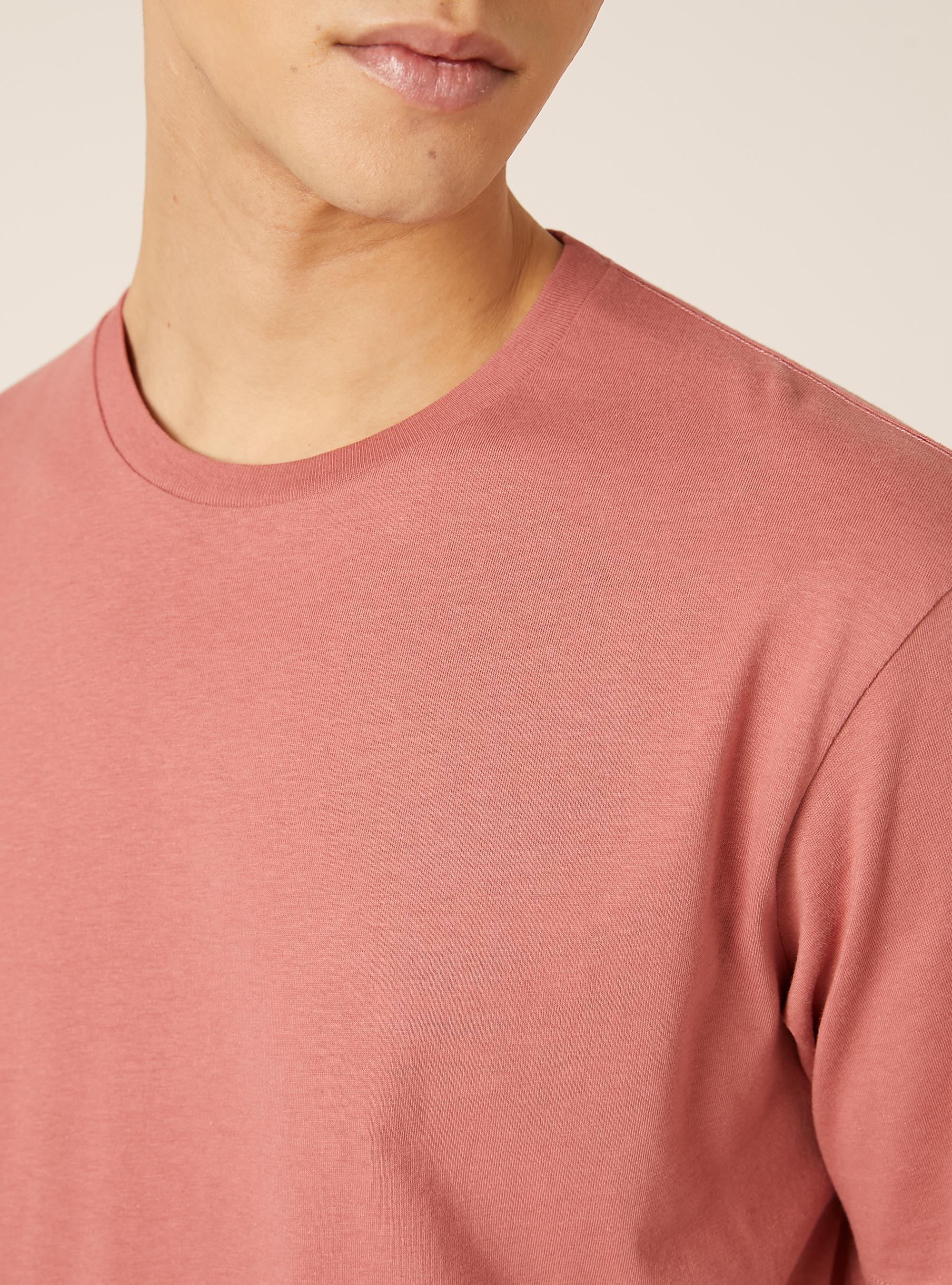 Camiseta b&aacute;sica de algod&oacute;n, PK1 PINK DARK
