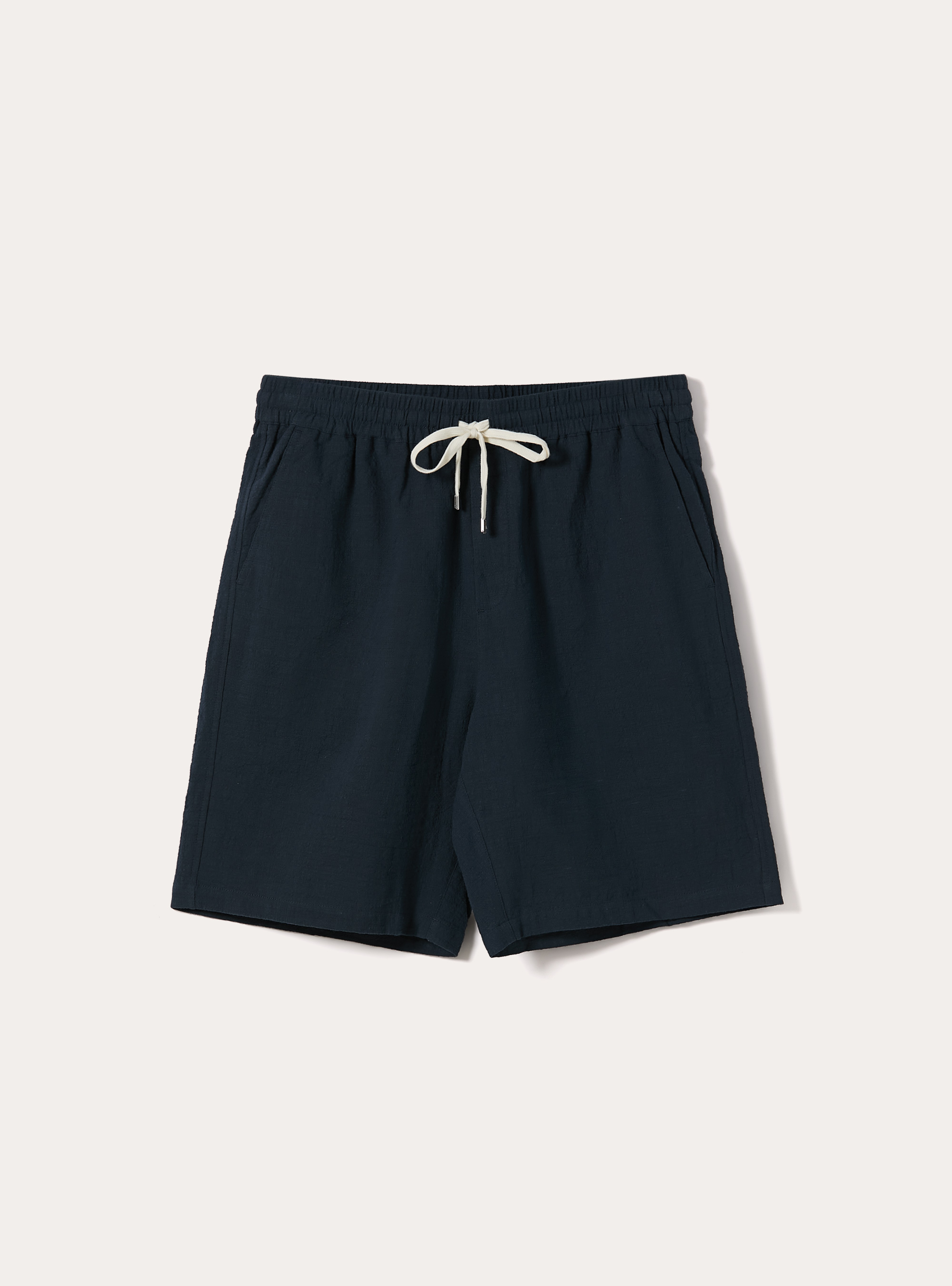Bermudas de algod&oacute;n con cintura el&aacute;stica, NA2 NAVY MEDIUM