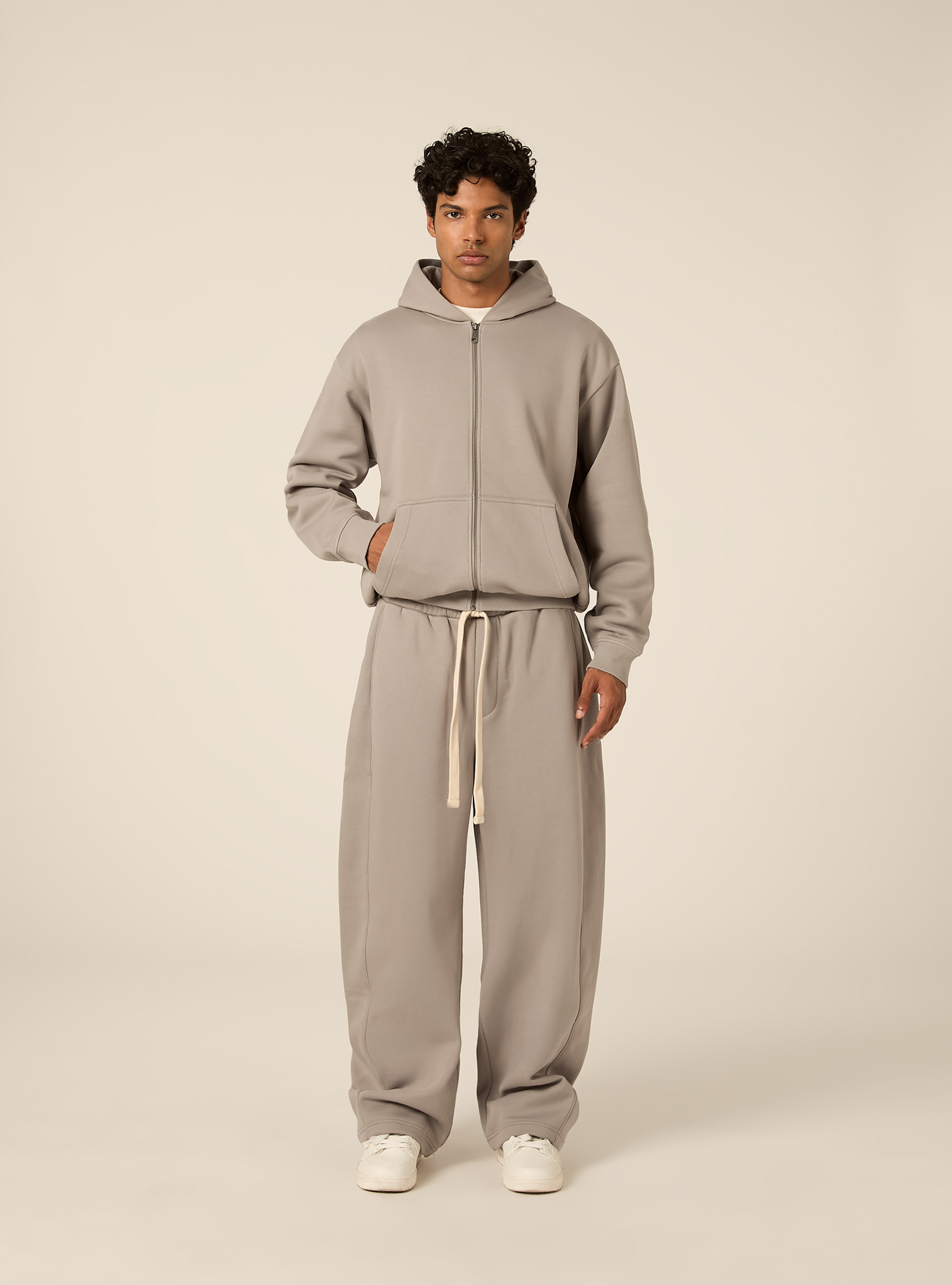 Boxy fit kapuzenjacke mit rei&szlig;verschluss, GY2 GREY MEDIUM
