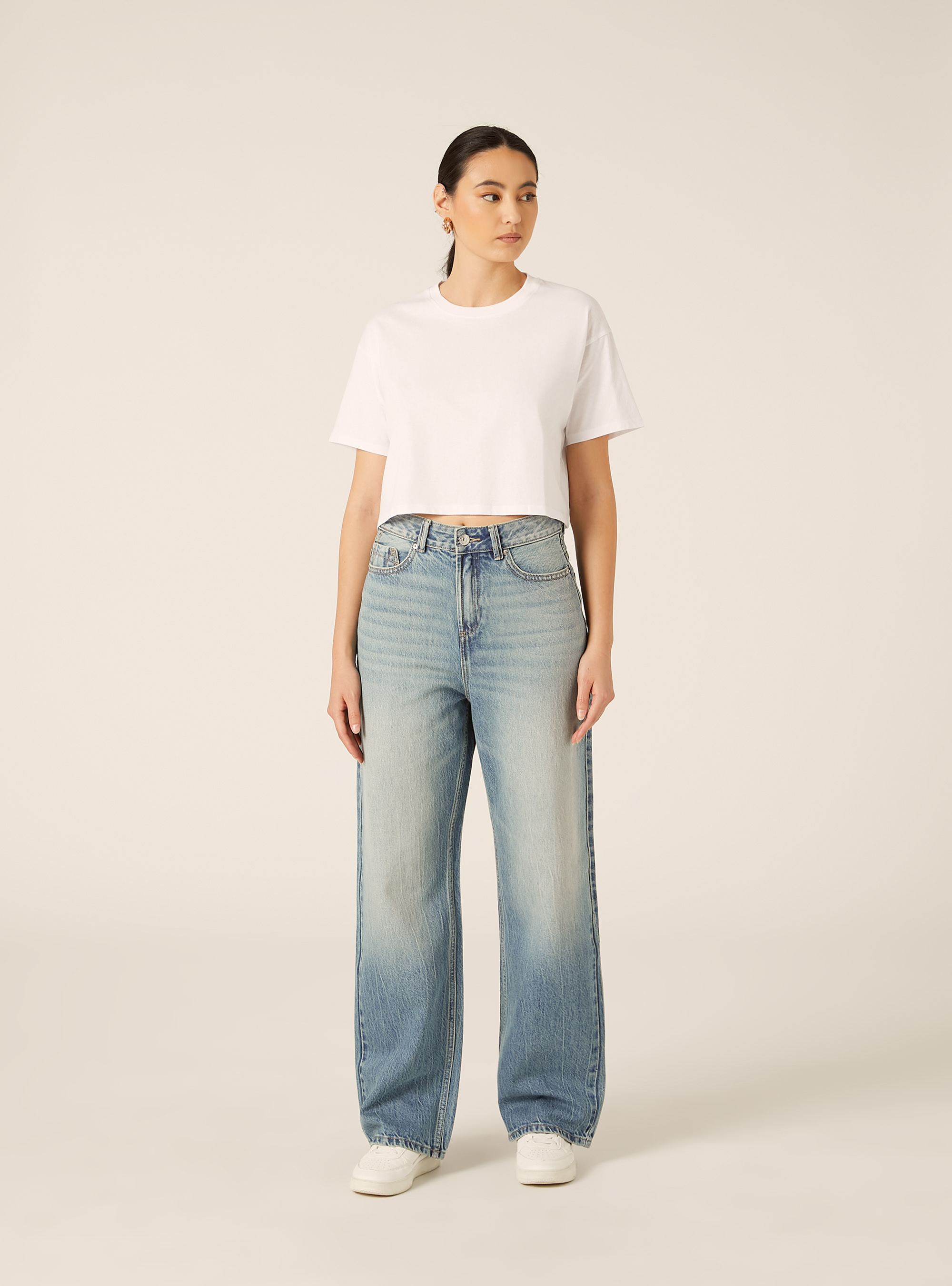 Vaqueros wide leg, D006 AZURE