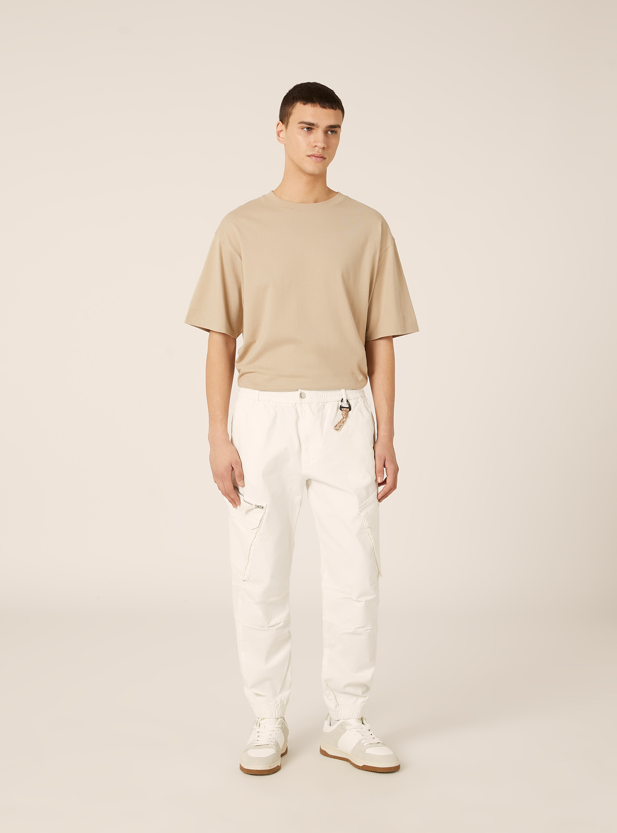 Twill cargo pants, WH1 OFF WHITE
