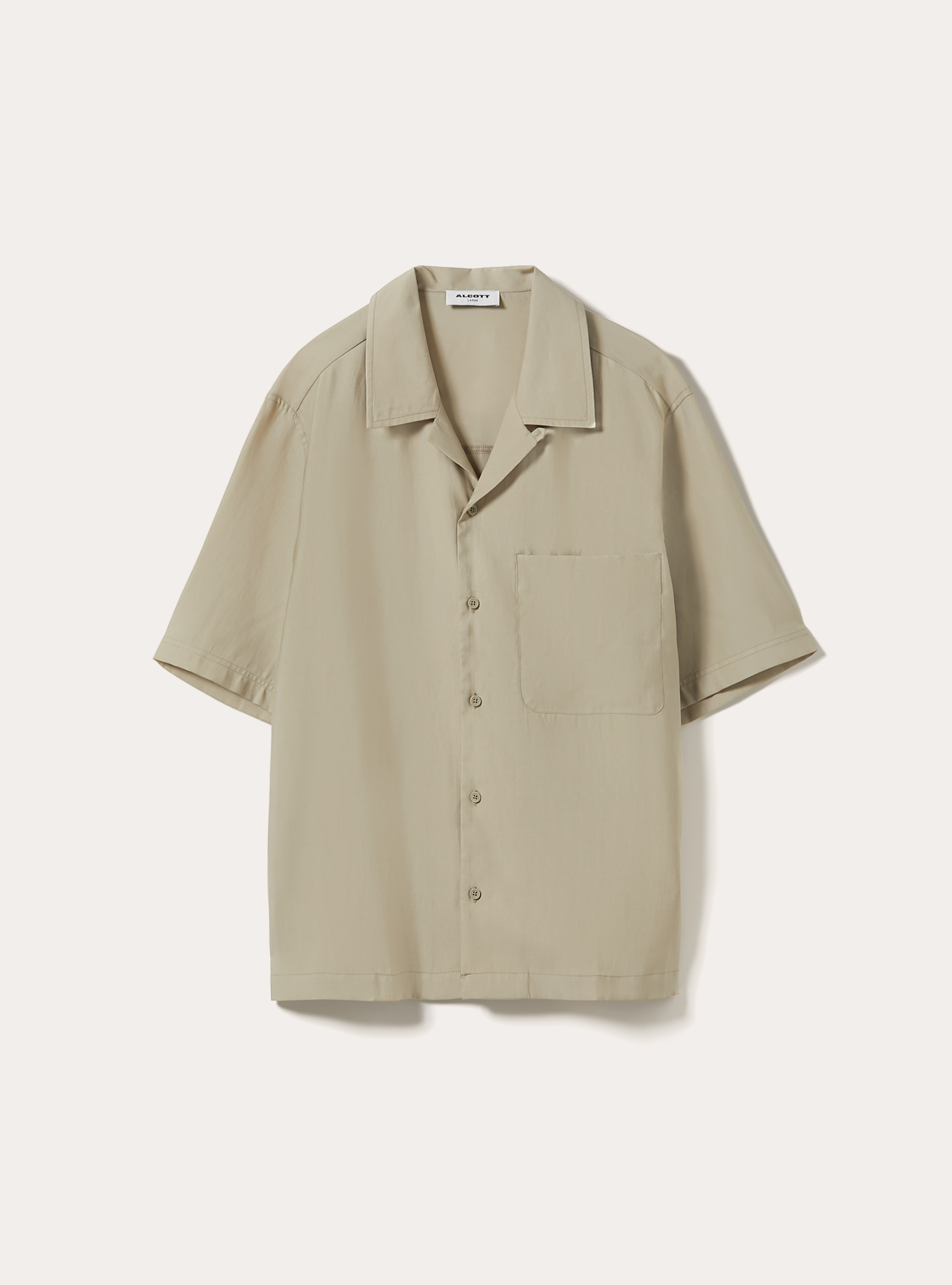 Chemise Fluide &agrave; Manches Courtes, BG2 BEIGE MEDIUM