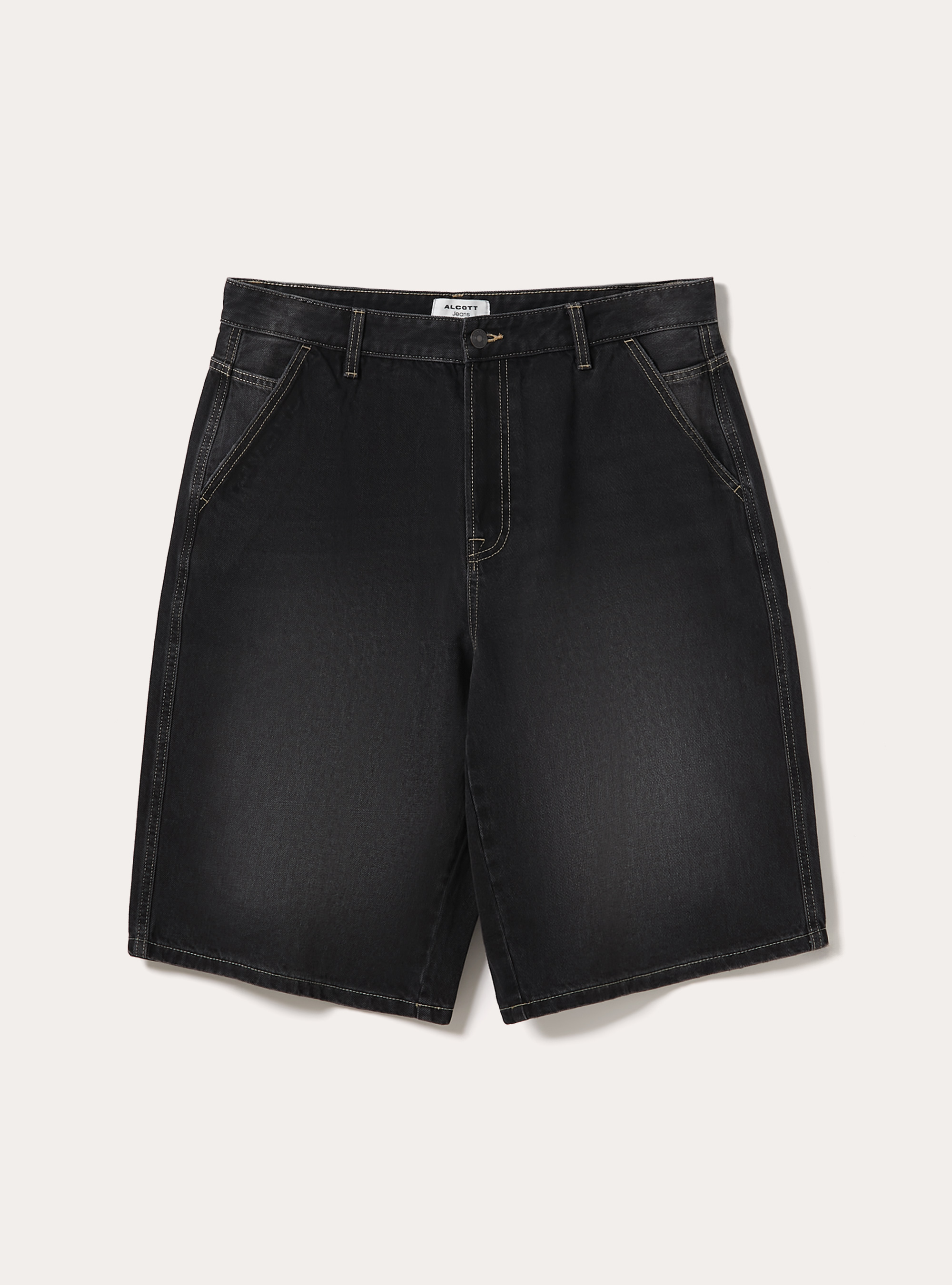 Jorts Vaqueros Loose Fit, D000 BLACK