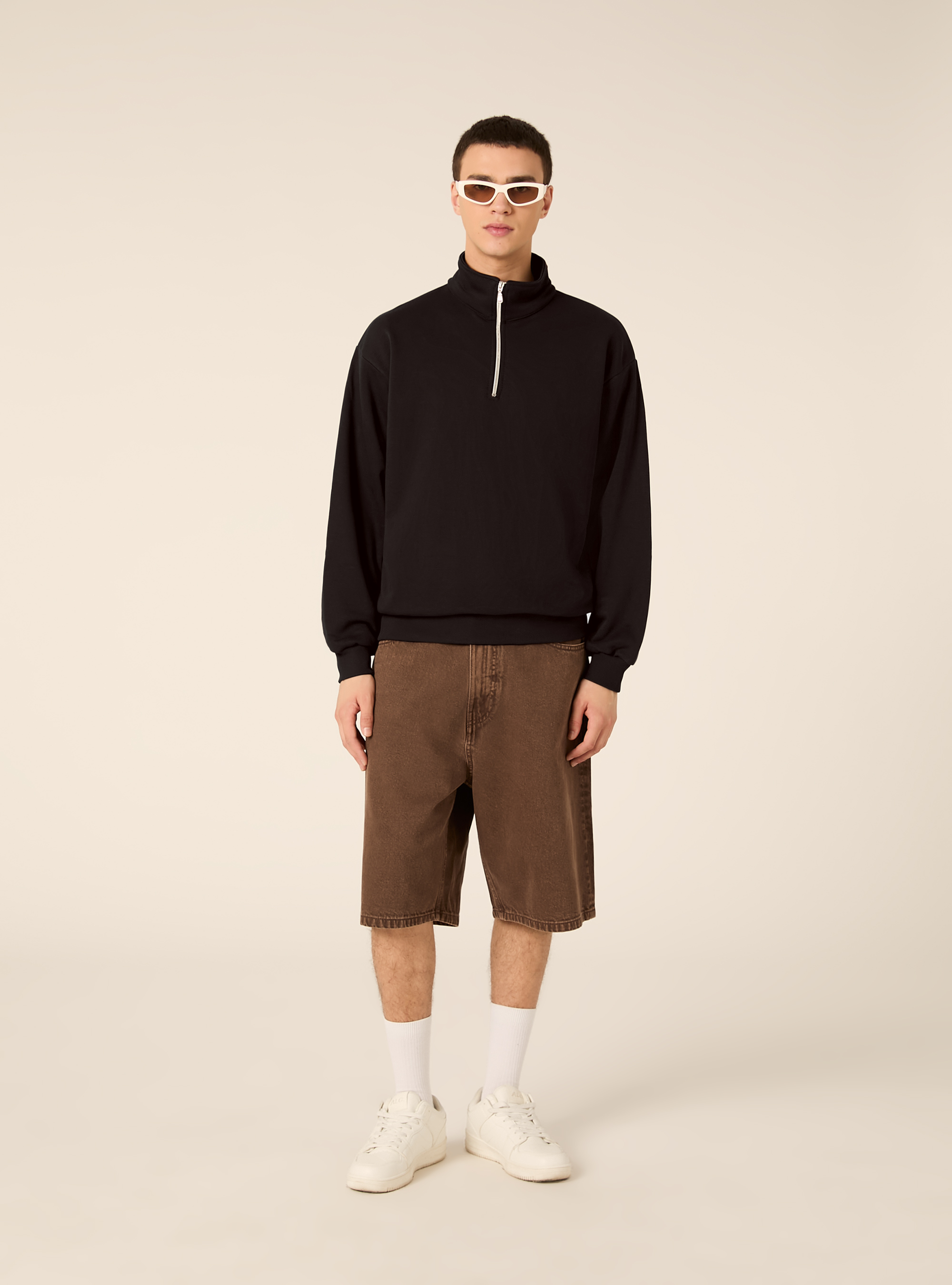 sweat-shirt coupe box, BK1 BLACK