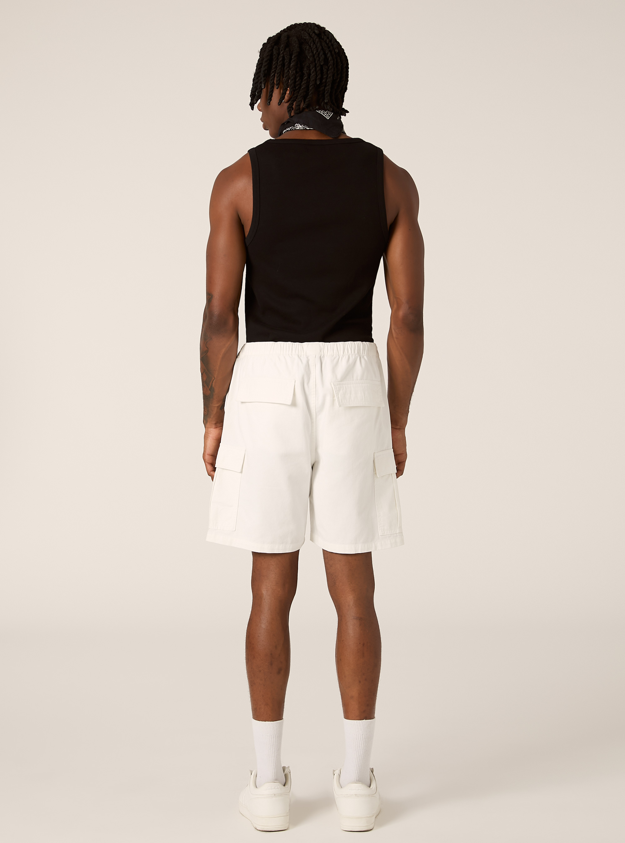 Bermuda cargo en serg&eacute; coul&eacute;, WH2 WHITE