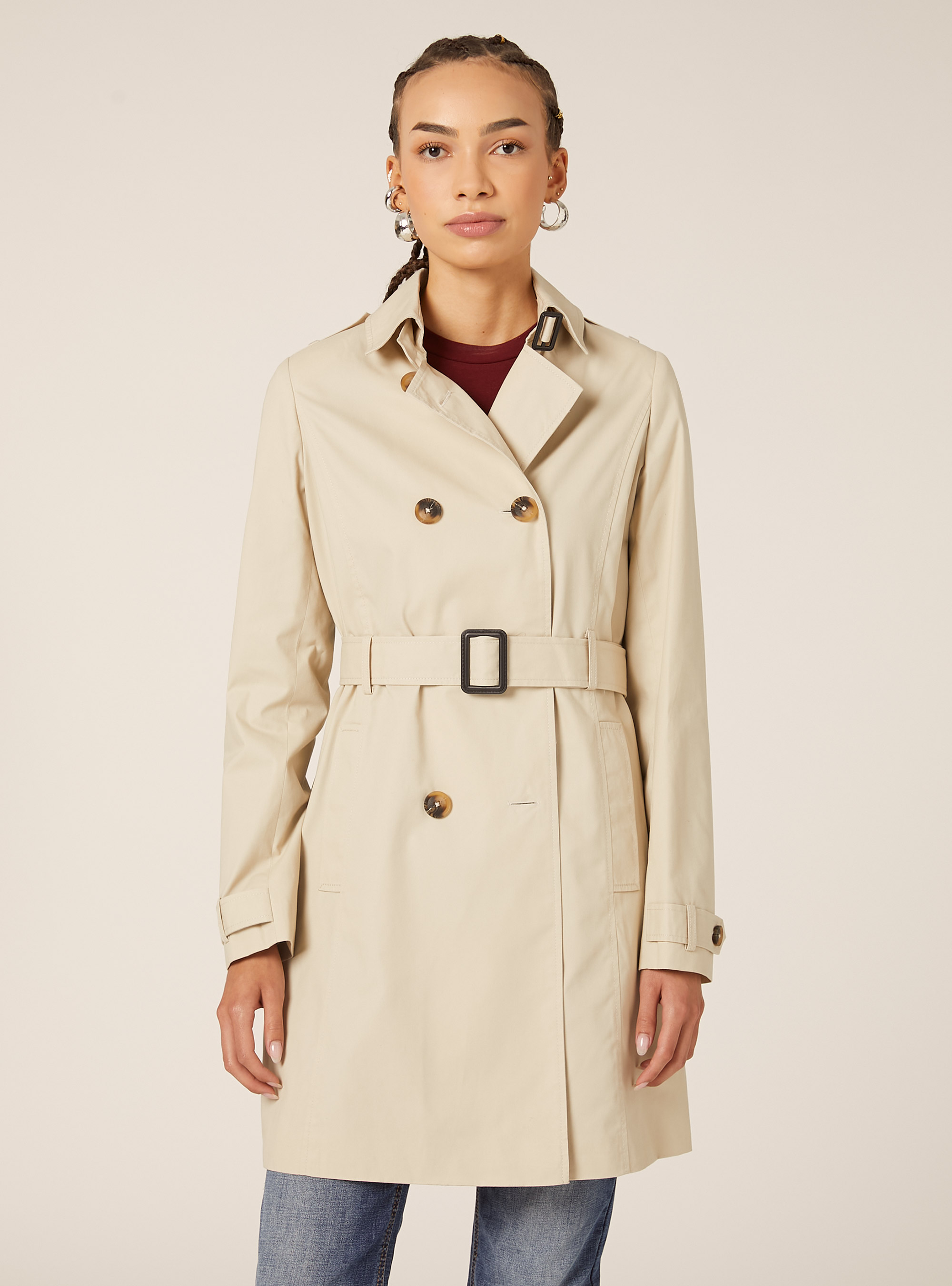 Trench souple avec ceinture, BG2 BEIGE MEDIUM