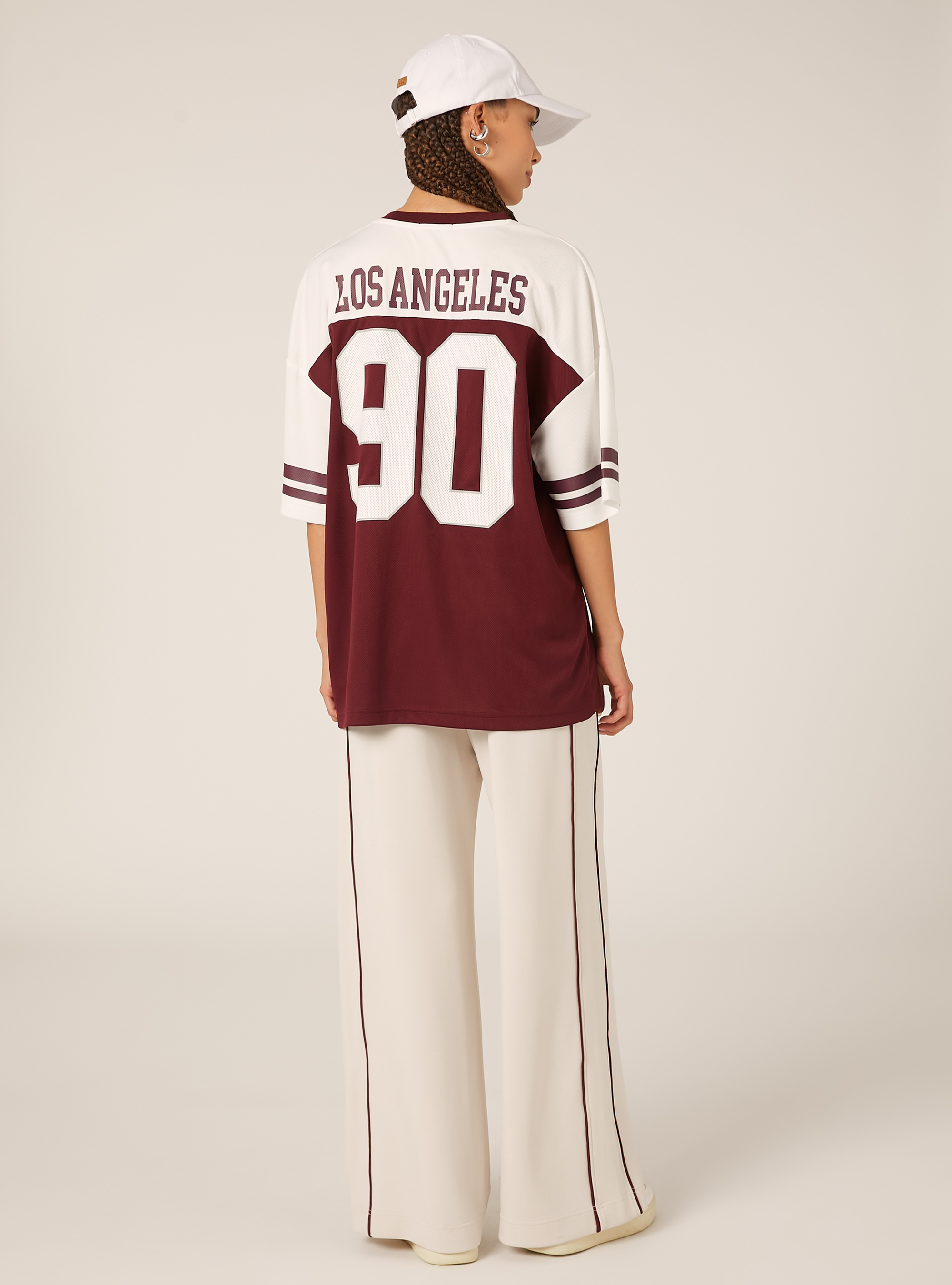T-shirt oversize avec graphisme, BO2 BORDEAUX MEDIUM