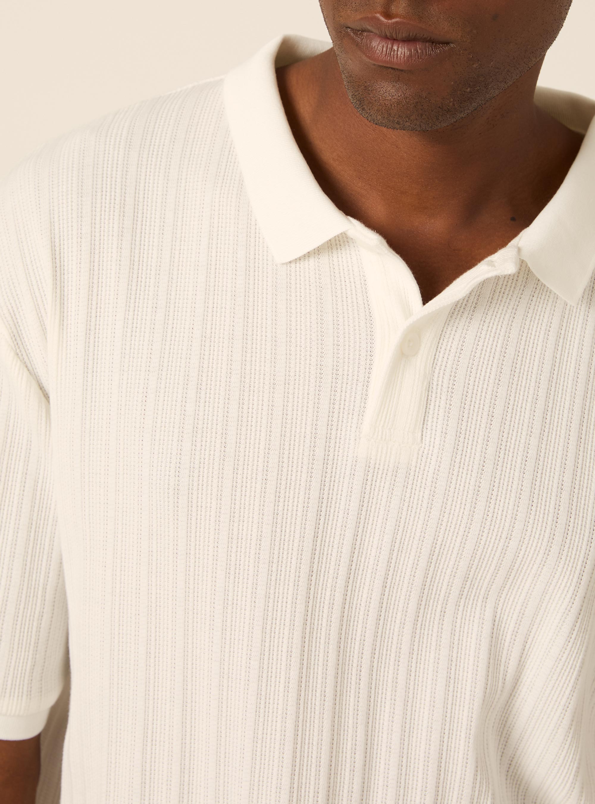 Polo de Jersey Estructurado Regular Fit, WH2 WHITE