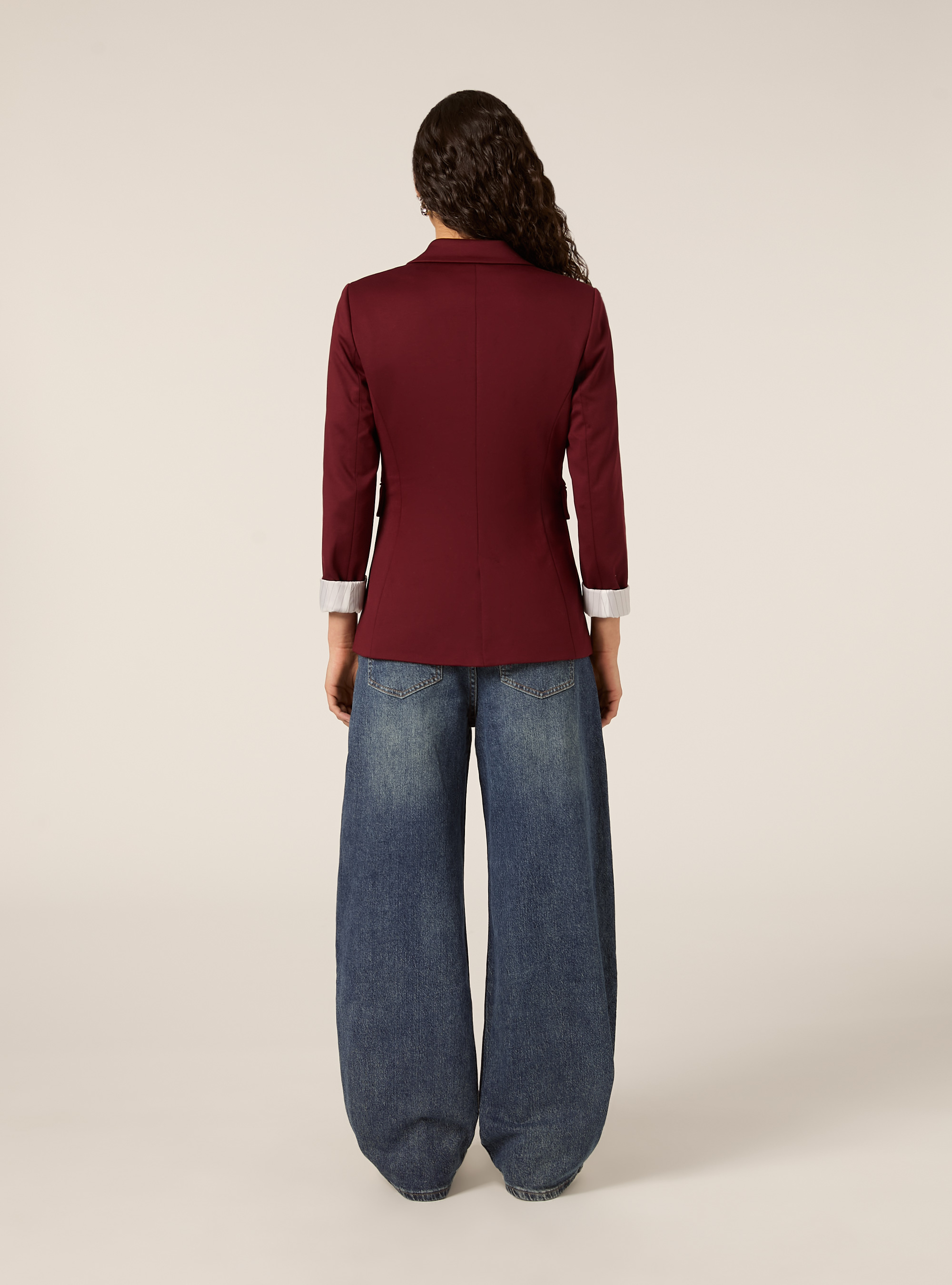 Blazer de jersey, BO1 BORDEAUX DARK