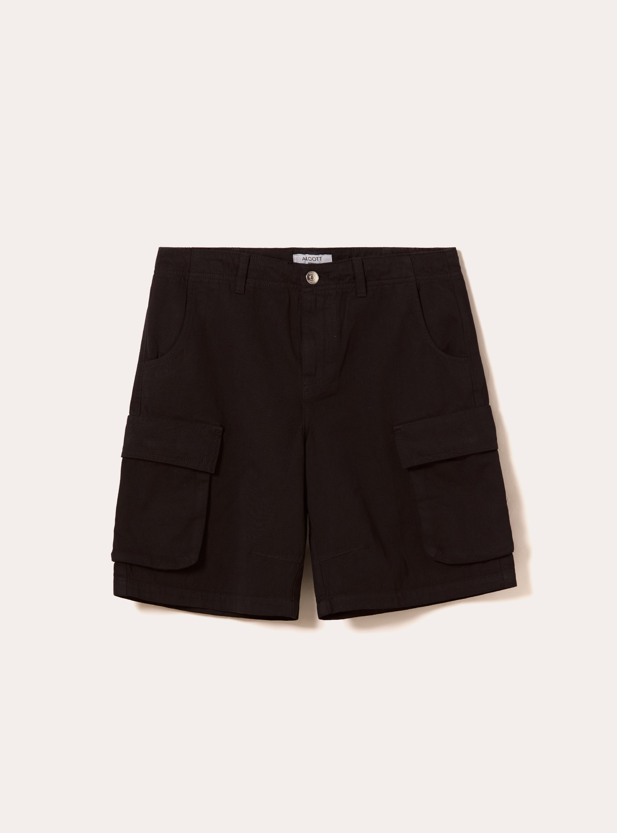Bermuda cargo in twill, NERO
