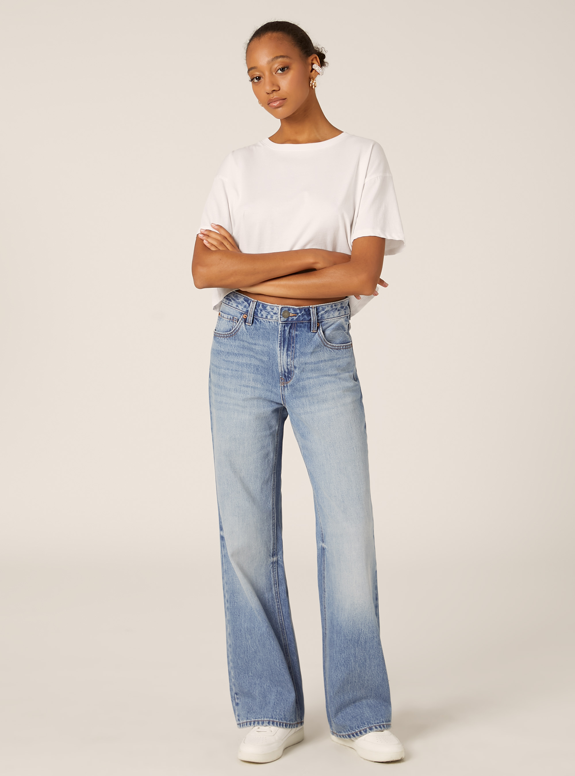 Jeans coupe droite, D005 LIGHT BLUE