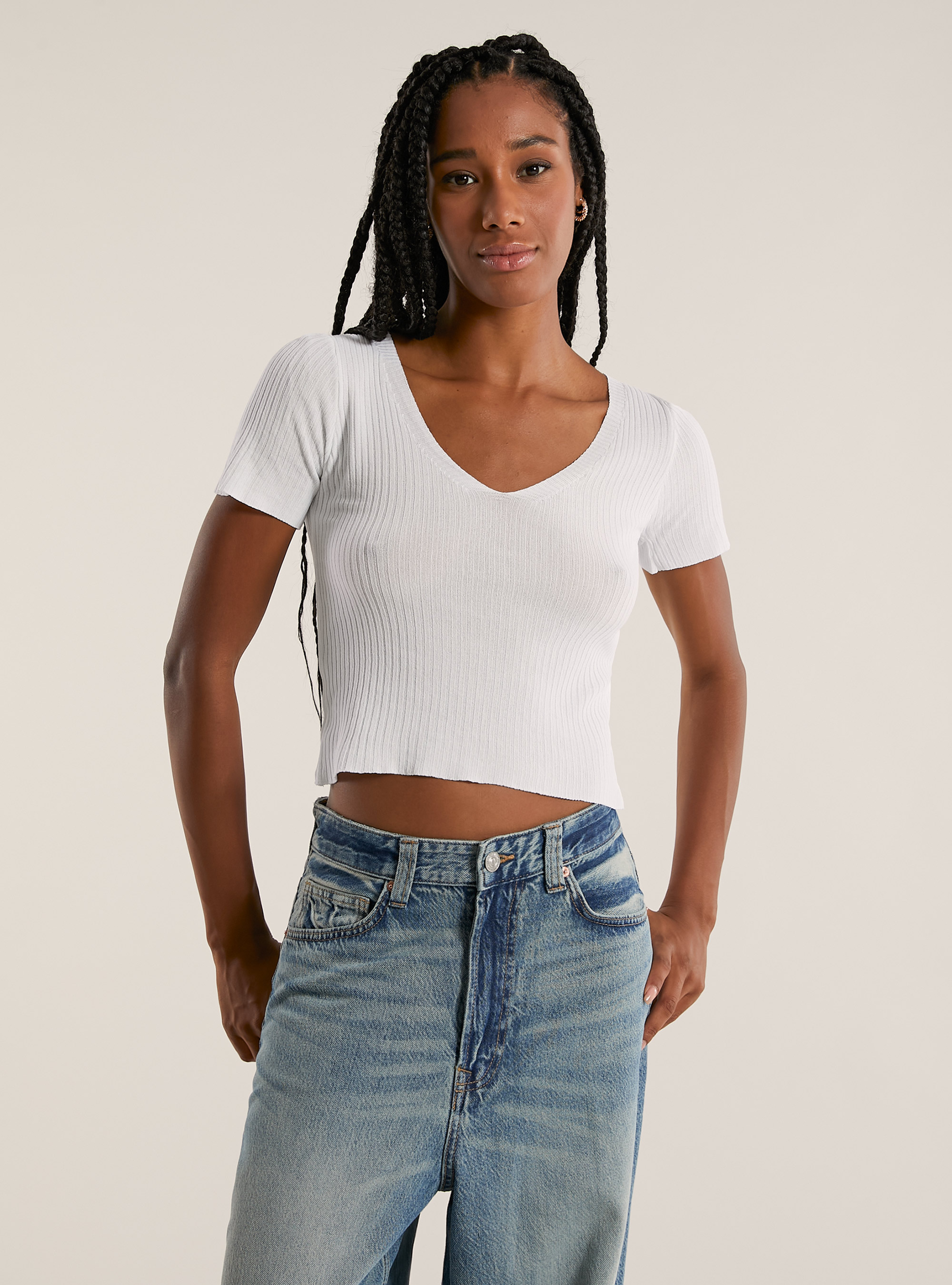 Top en tricot, WH2 WHITE