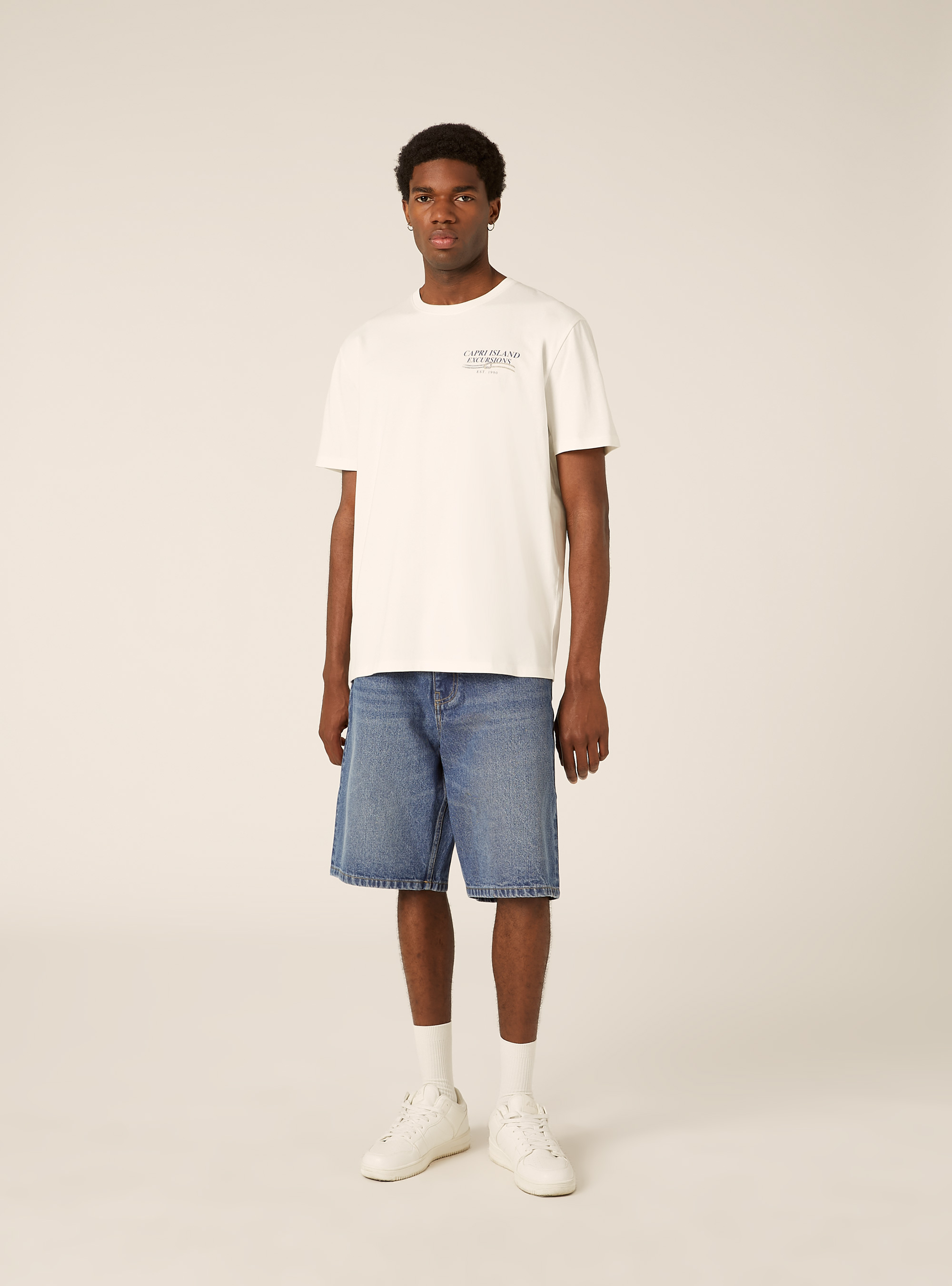 Boxy Fit T-Shirt Capri Amore Mio, WH2 WHITE