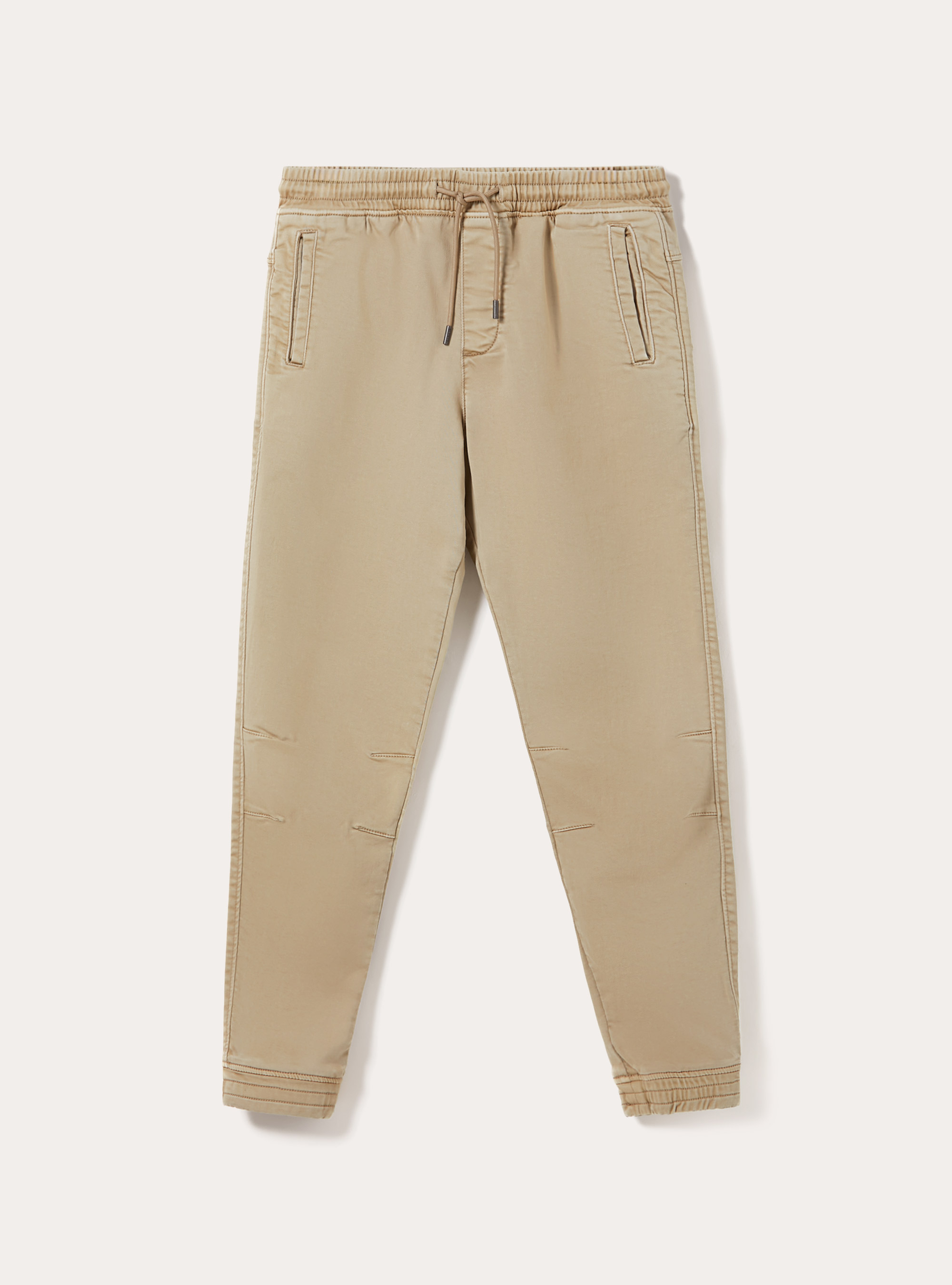 Pantalon jogger en coton, BG1 BEIGE DARK