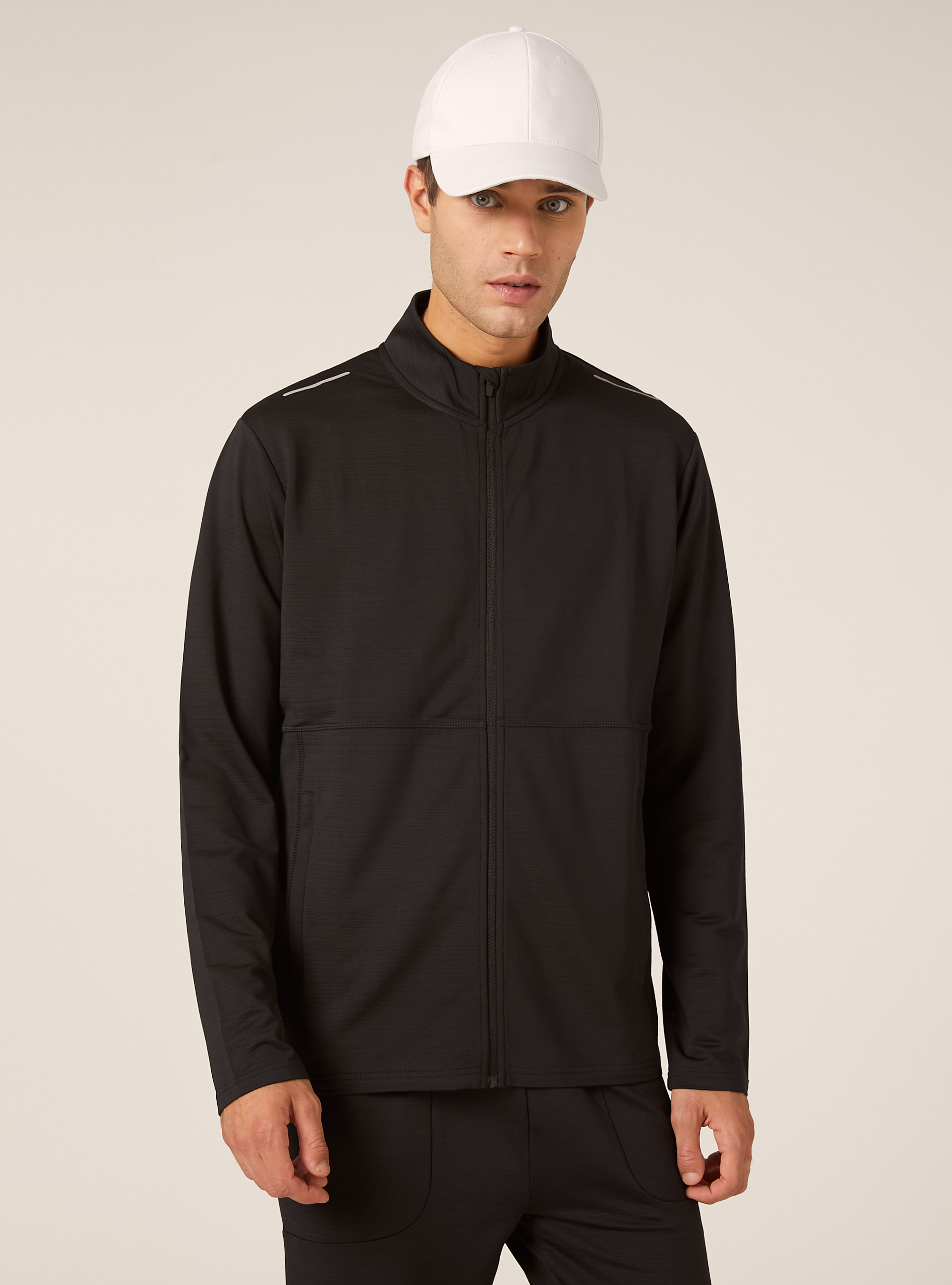 Sweat-shirt zipp&eacute; Athletic capsule, BK1 BLACK