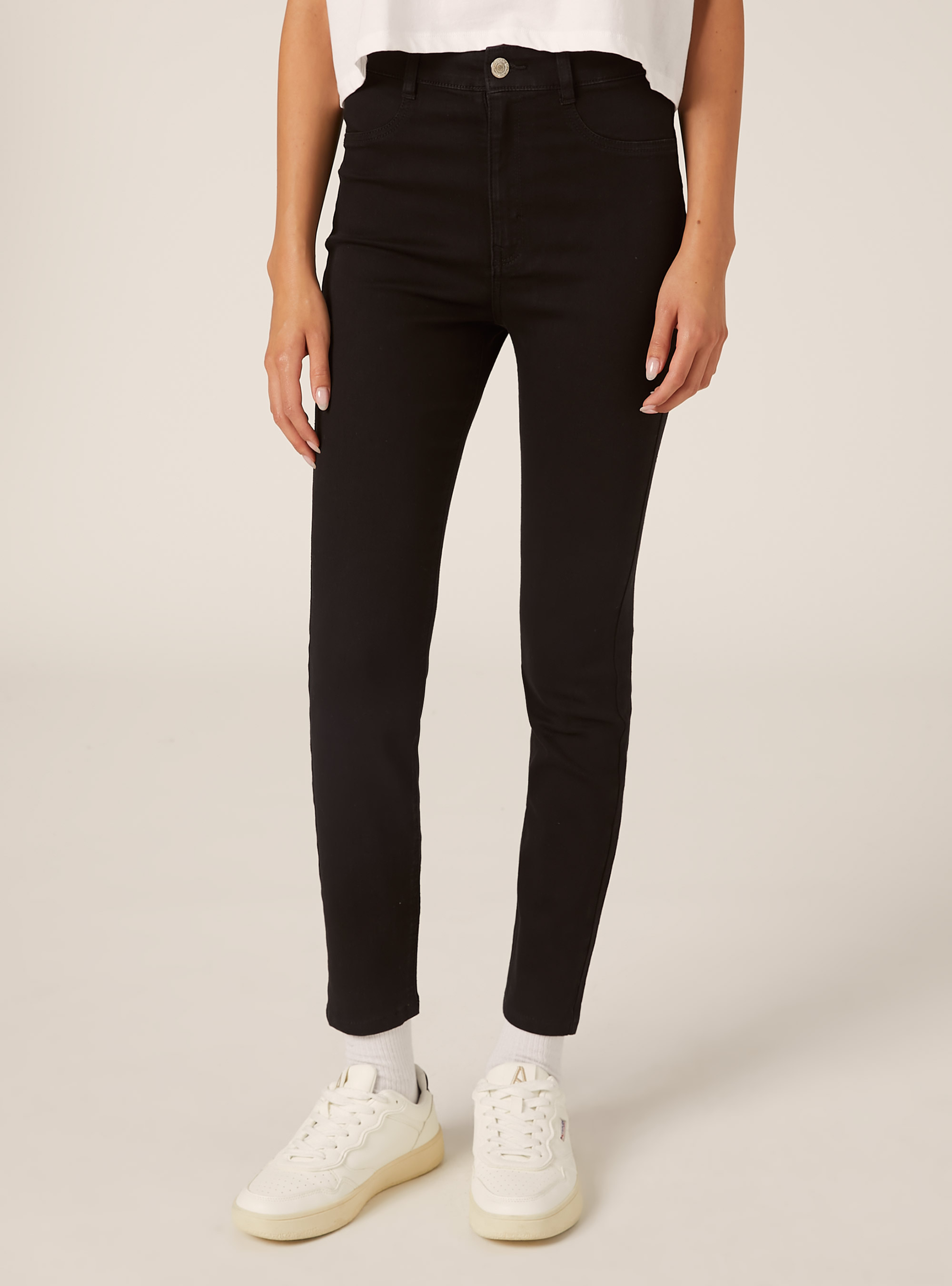 Jean skinny en denim stretch, C101 BLACK
