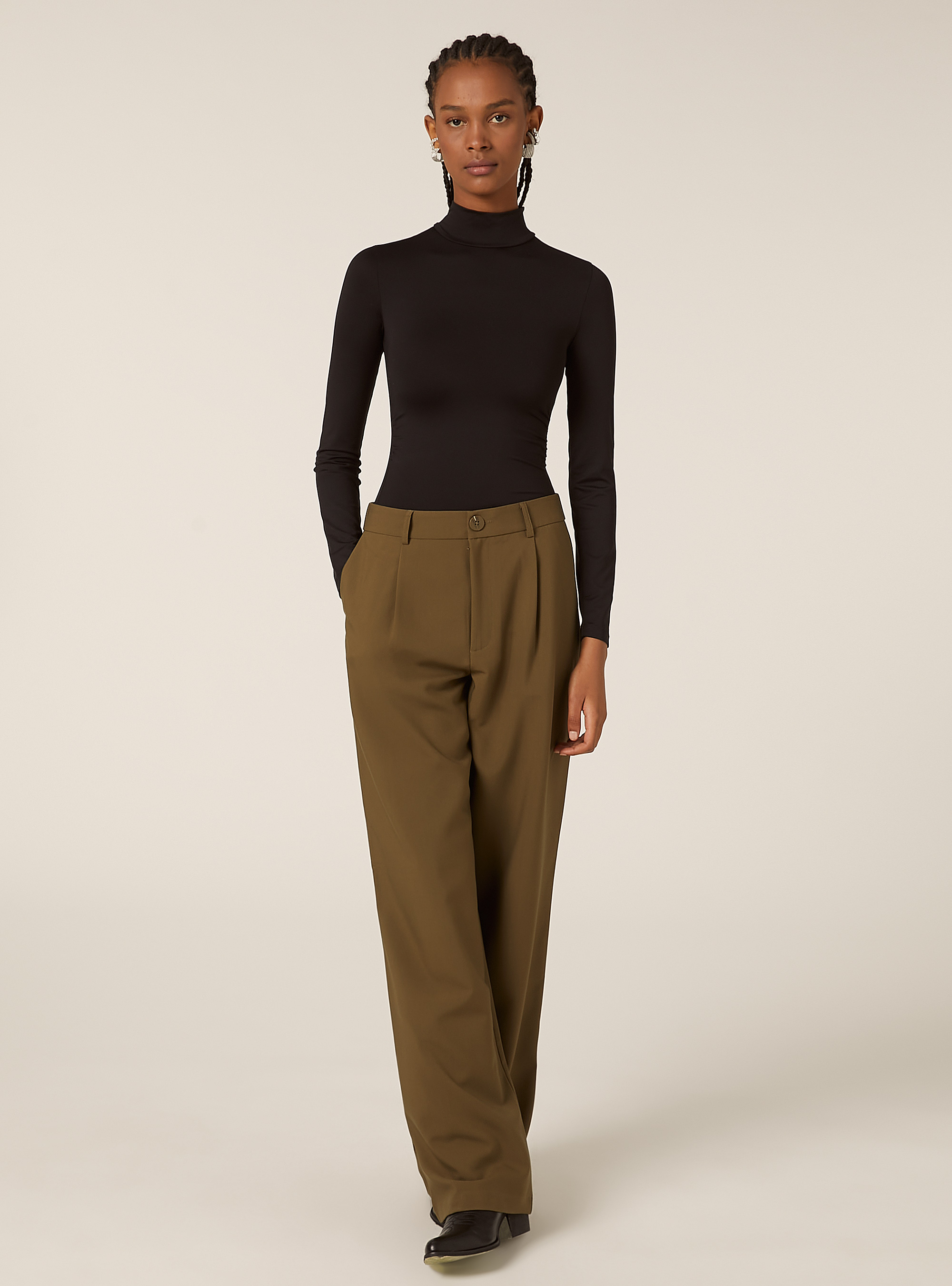 Pantalon ajust&eacute; avec pinces, KY2 KAKY MEDIUM
