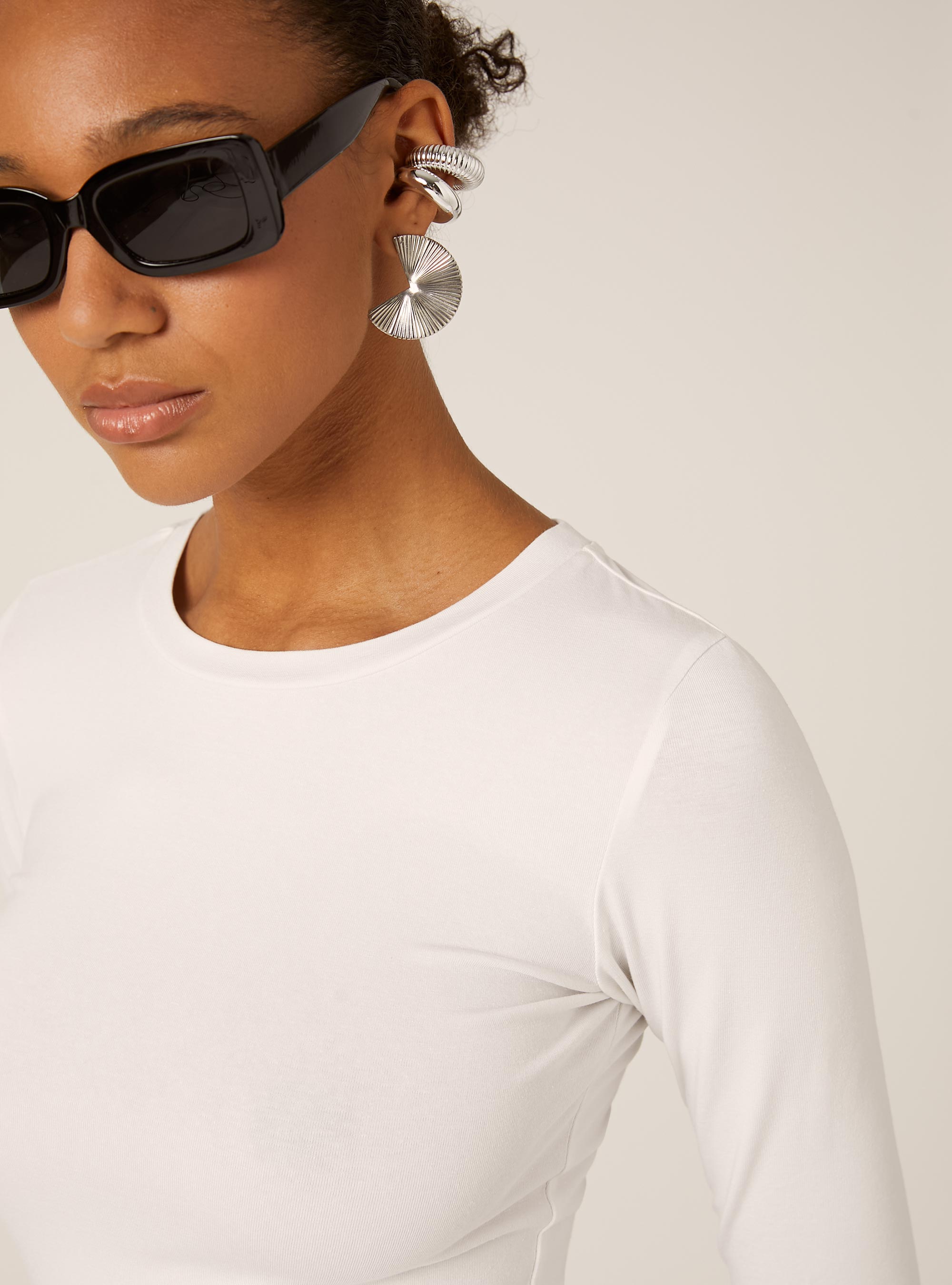 Body &agrave; manches longues, WH2 WHITE