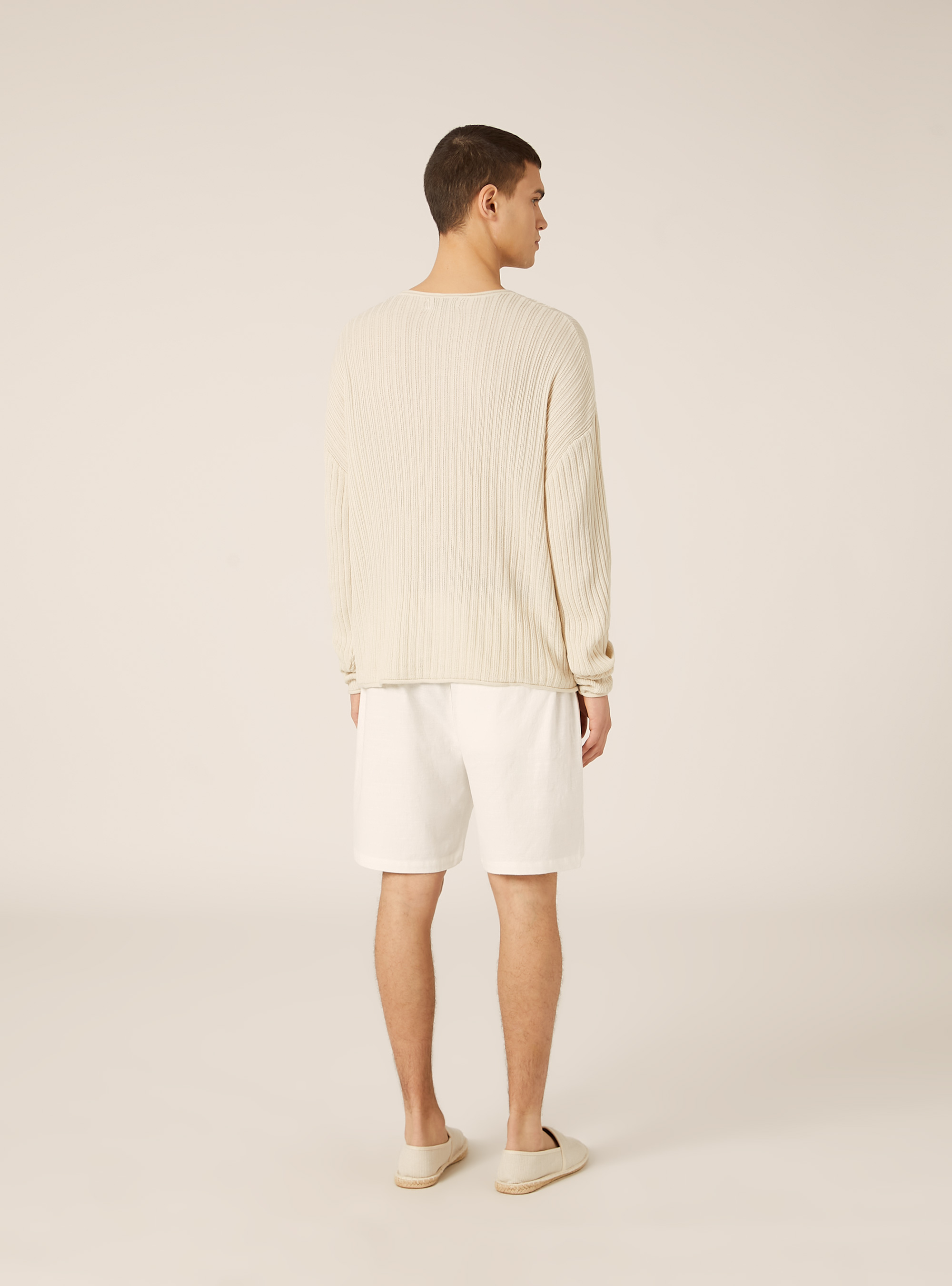 Durchbrochener Pullover aus Baumwolle, CR3 CREAM LIGHT