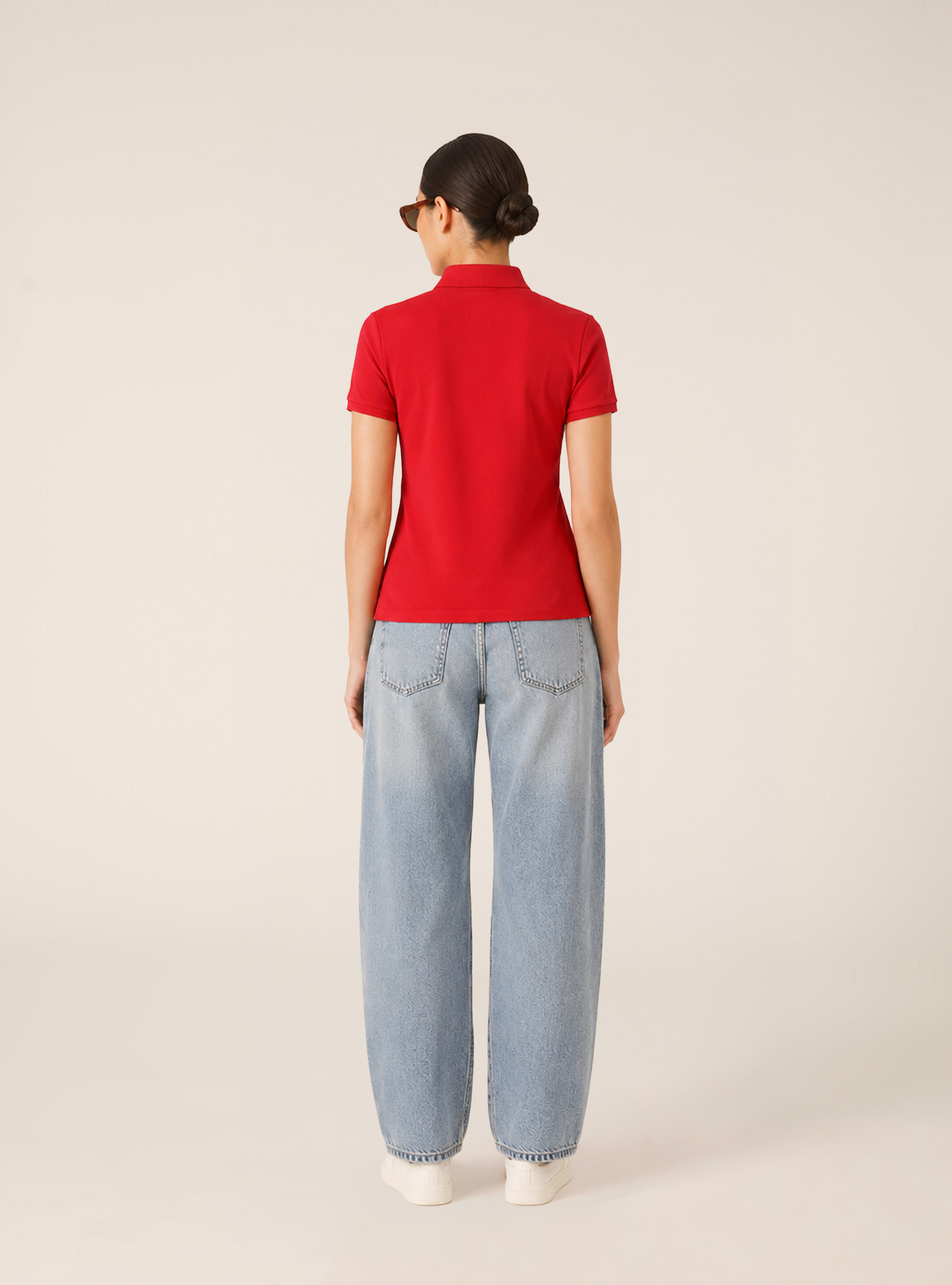 Polo de piqu&eacute; de algod&oacute;n con bordado, RD2 RED MEDIUM