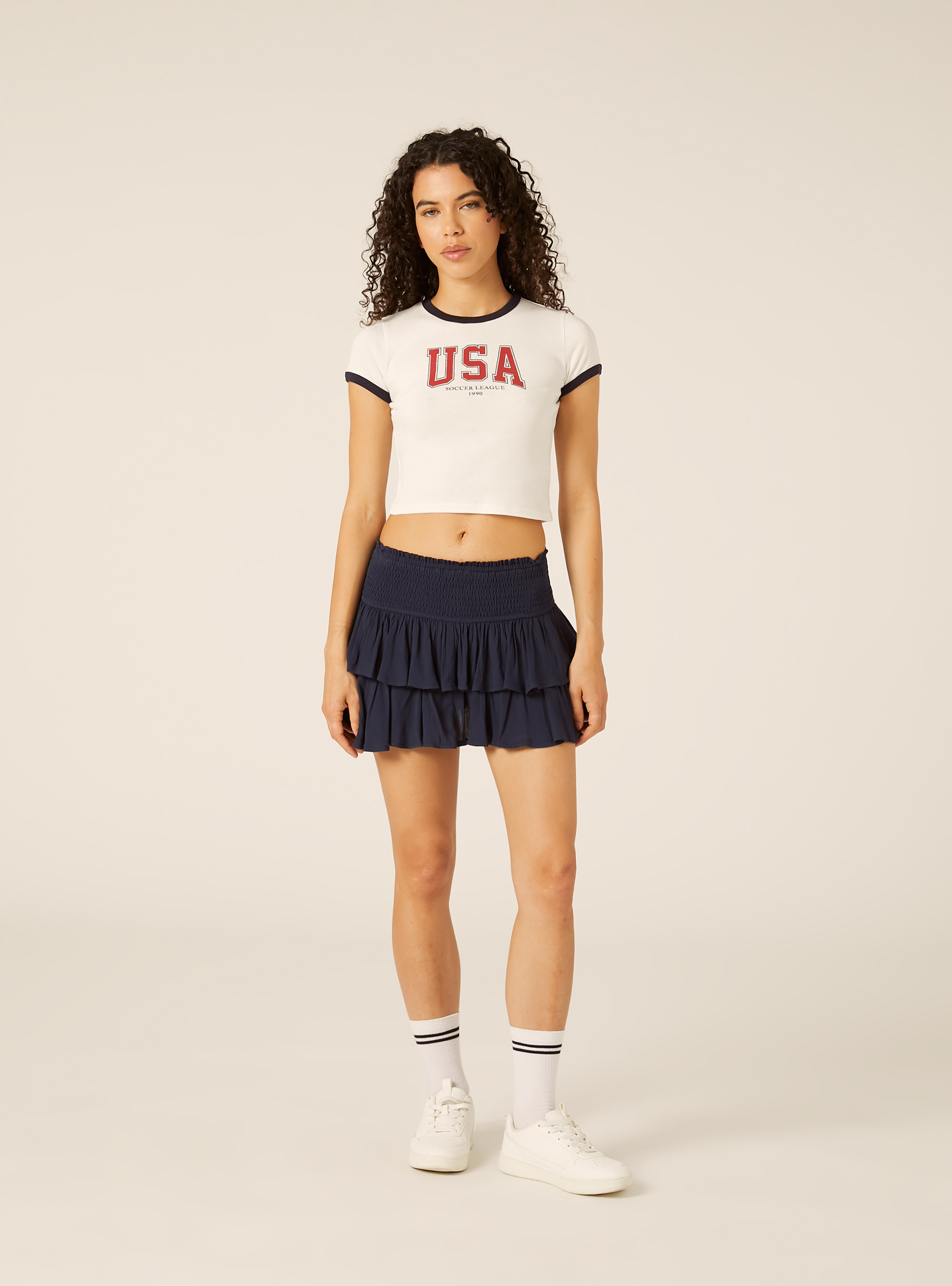 Camiseta Crop Fit, WH2 WHITE
