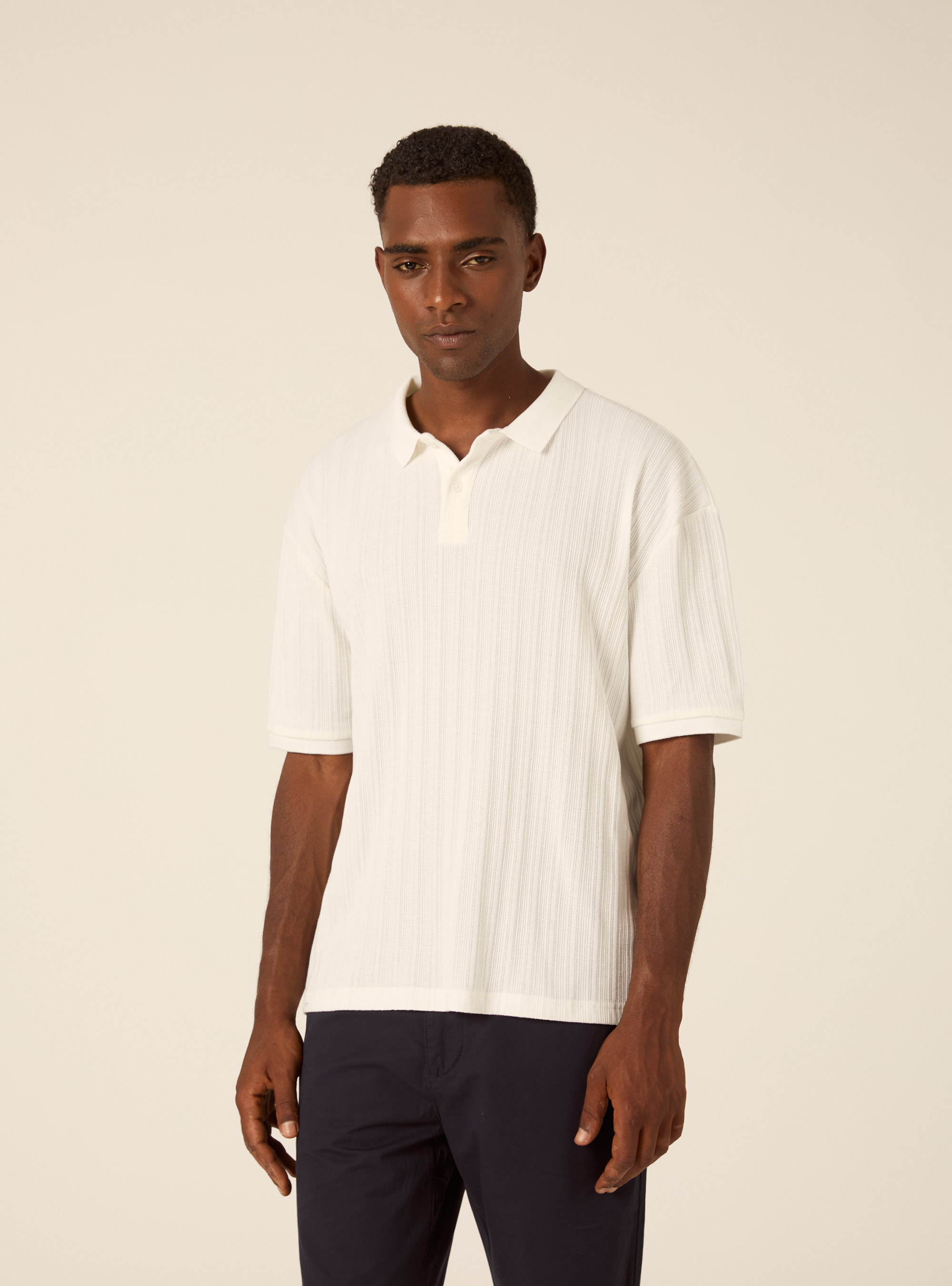 Polo de Jersey Estructurado Regular Fit, WH2 WHITE