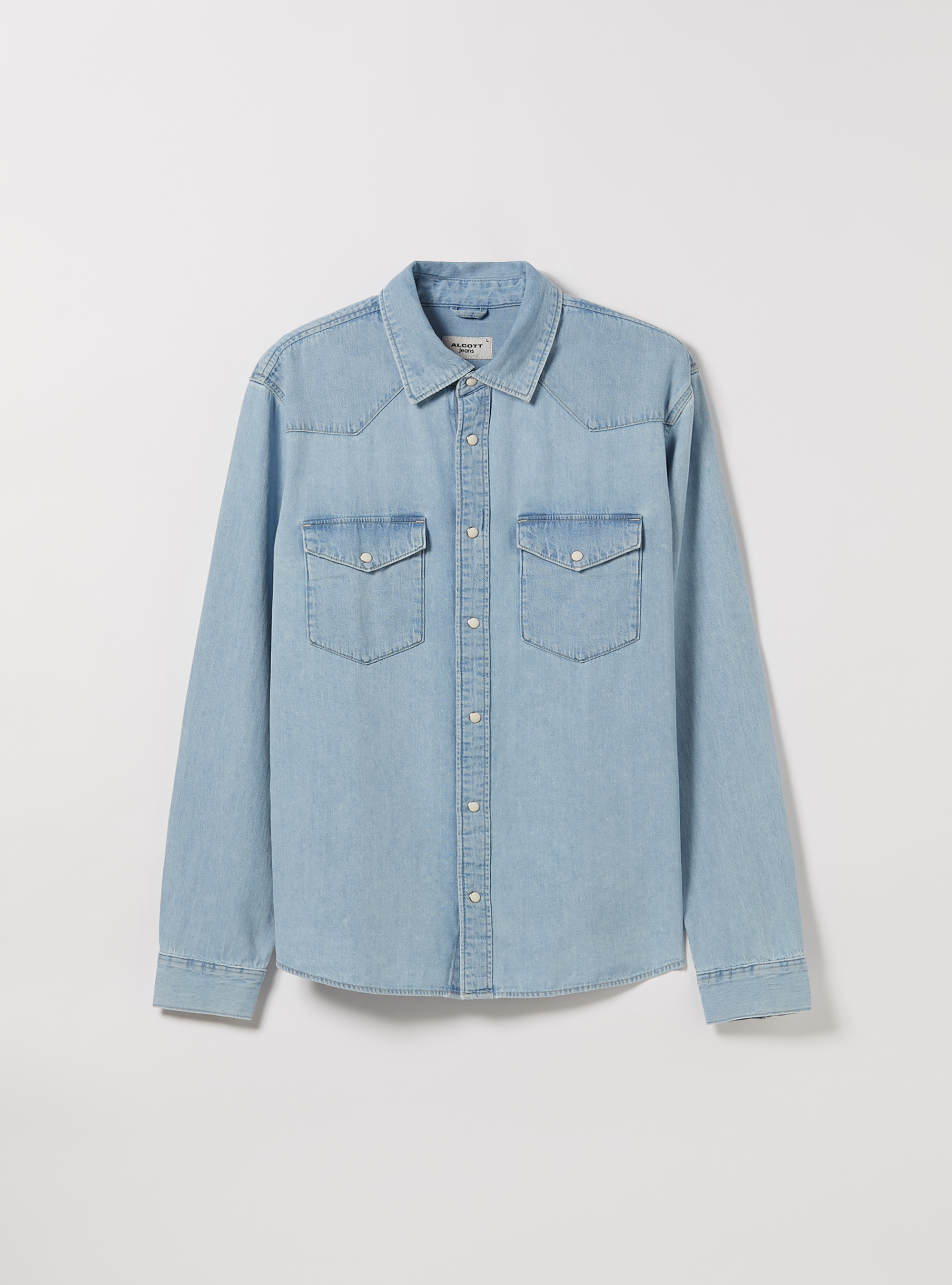 Camicia in denim, D008 SUPER LIGHT BLUE