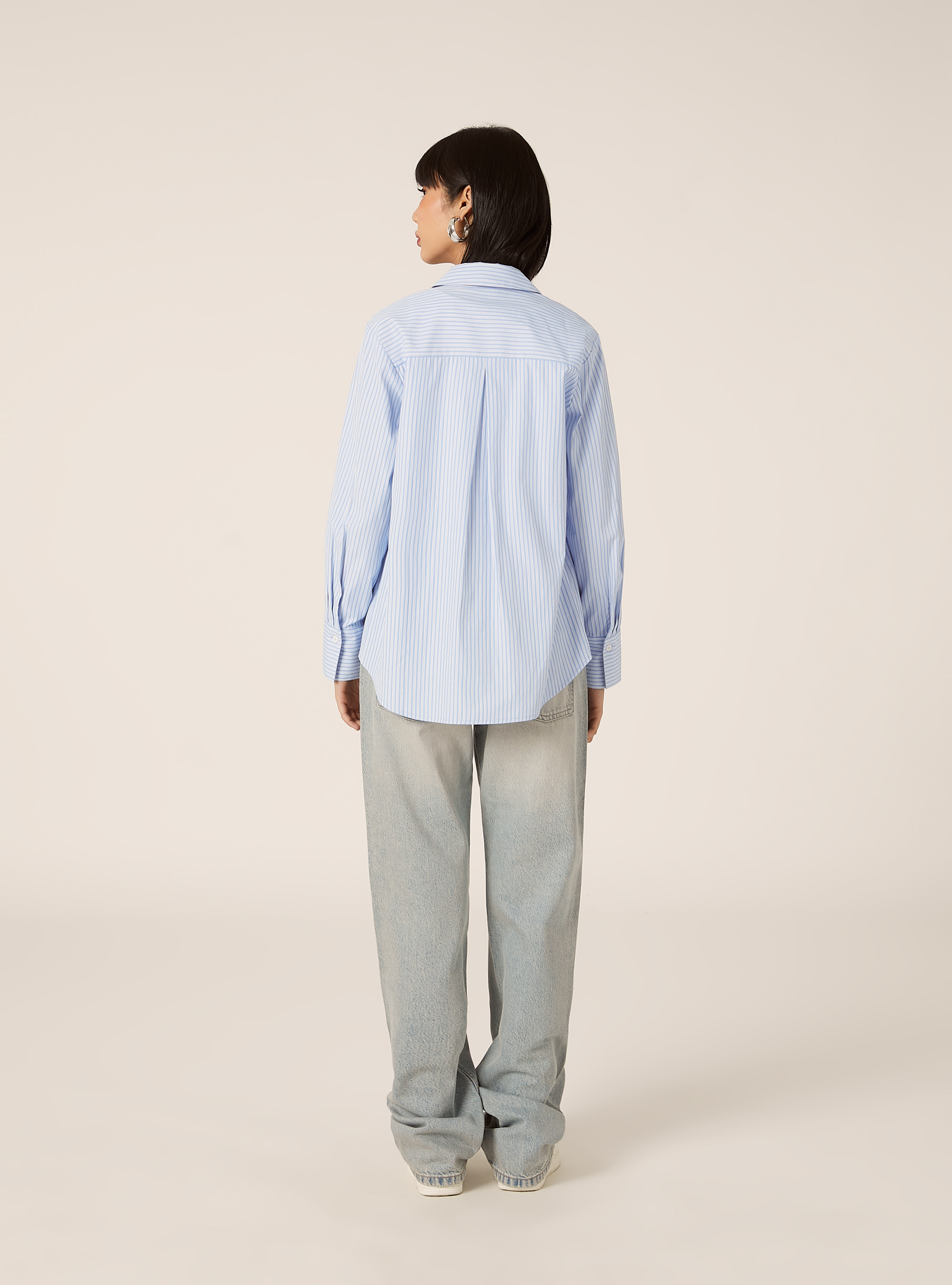 Camisa de popel&iacute;n a rayas, AZ3 AZURE LIGHT