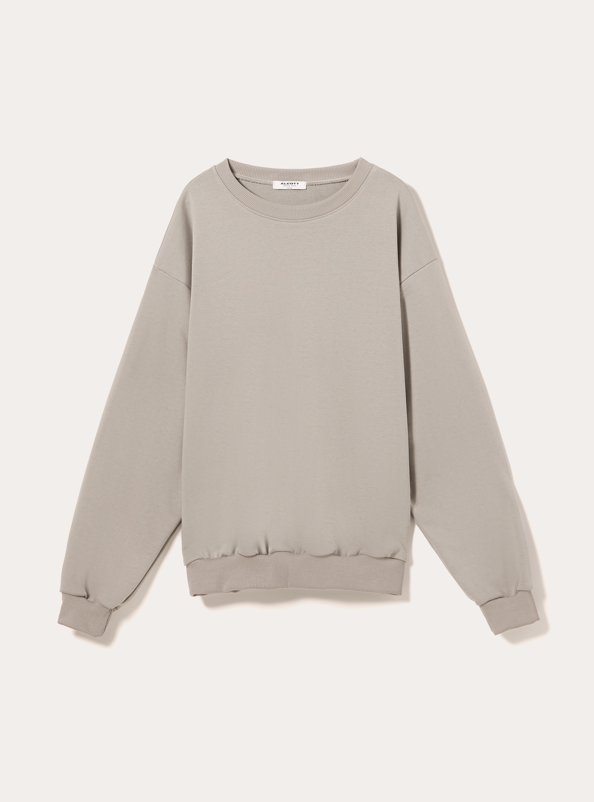 Sweat &agrave; col ras-du-cou boxy fit, GY2 GREY MEDIUM
