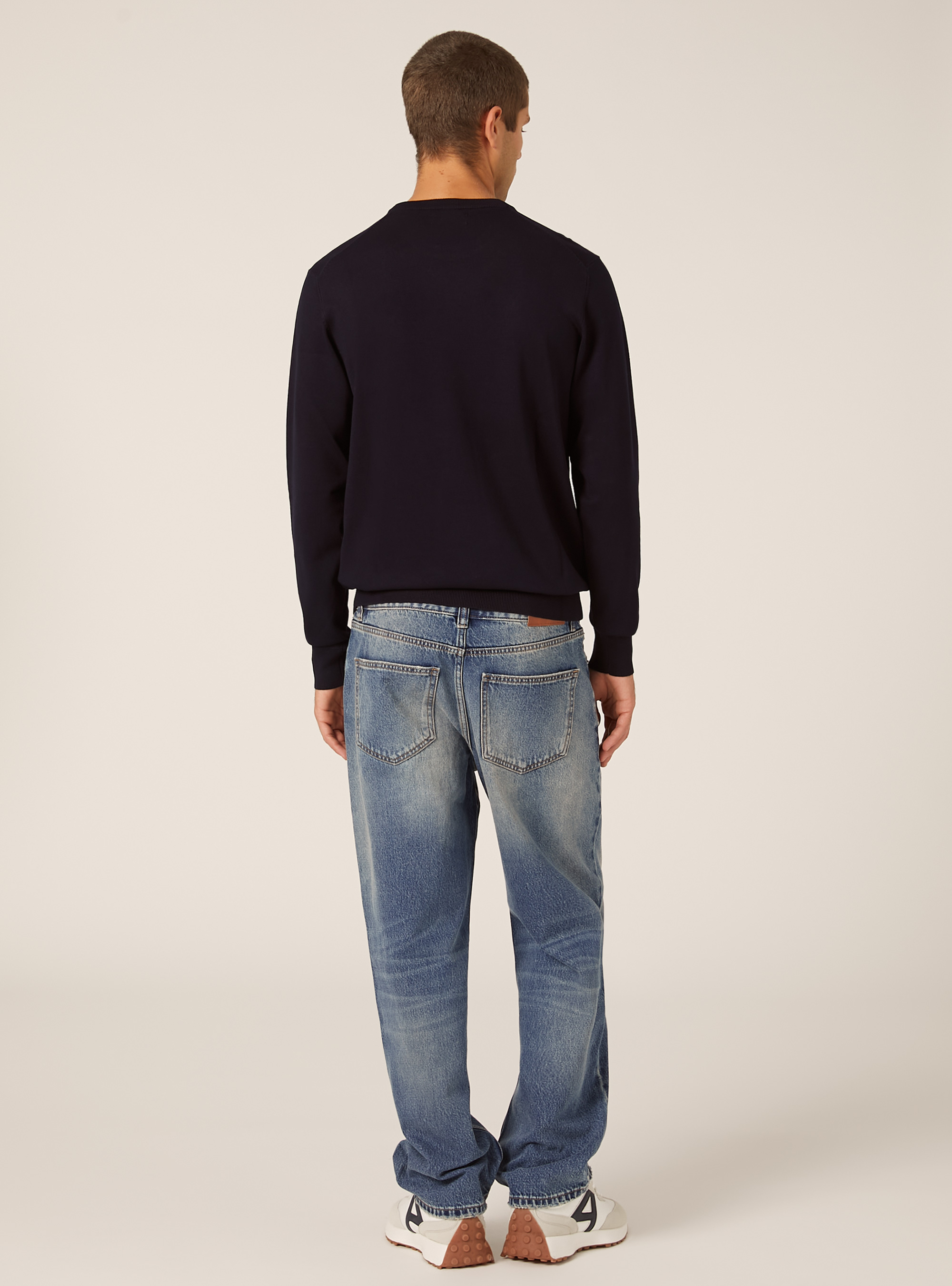 Pull &agrave; col rond en viscose Ecovero, NA1 NAVY DARK