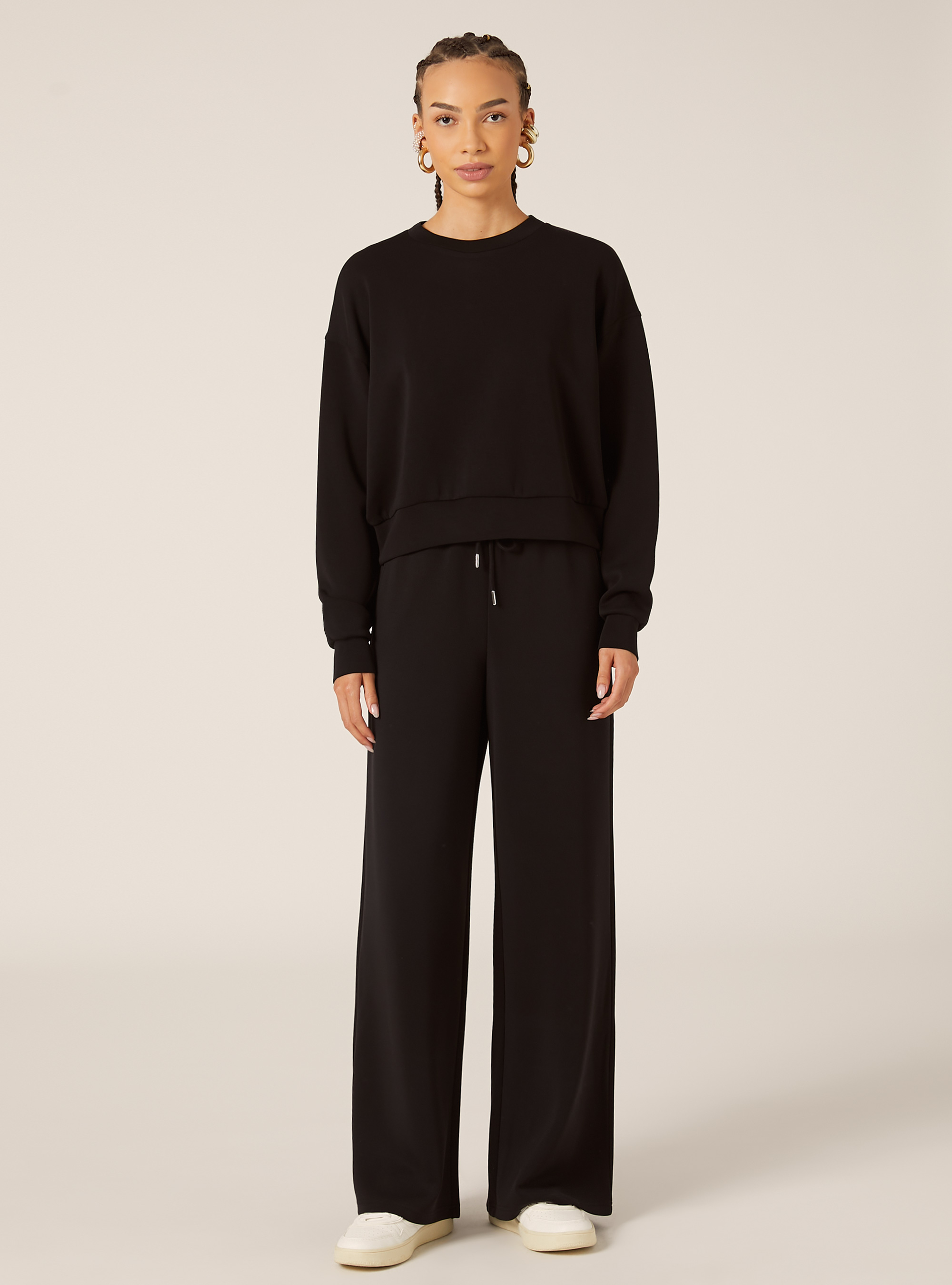 Soft-Touch-Sweatshirt, BK1 BLACK