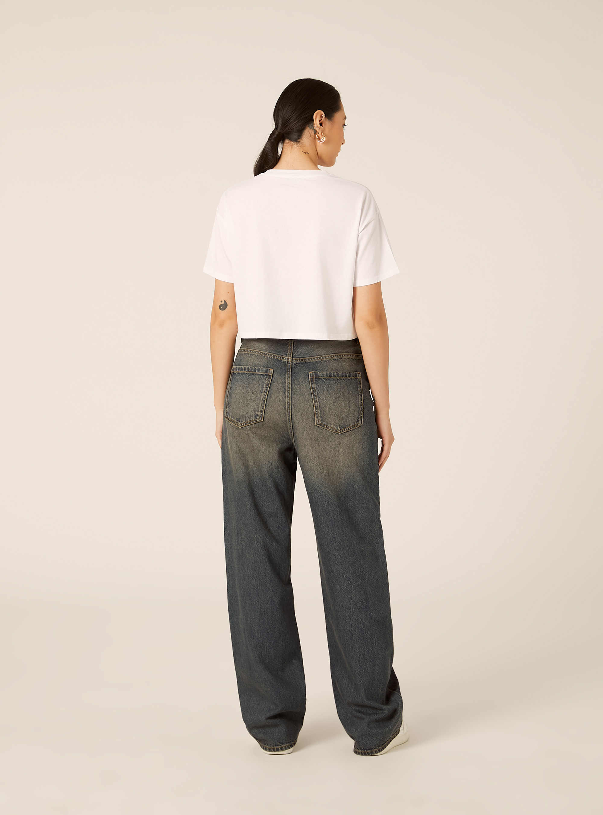 Vaqueros wide leg, D100 BLUE DARK OVERDYE