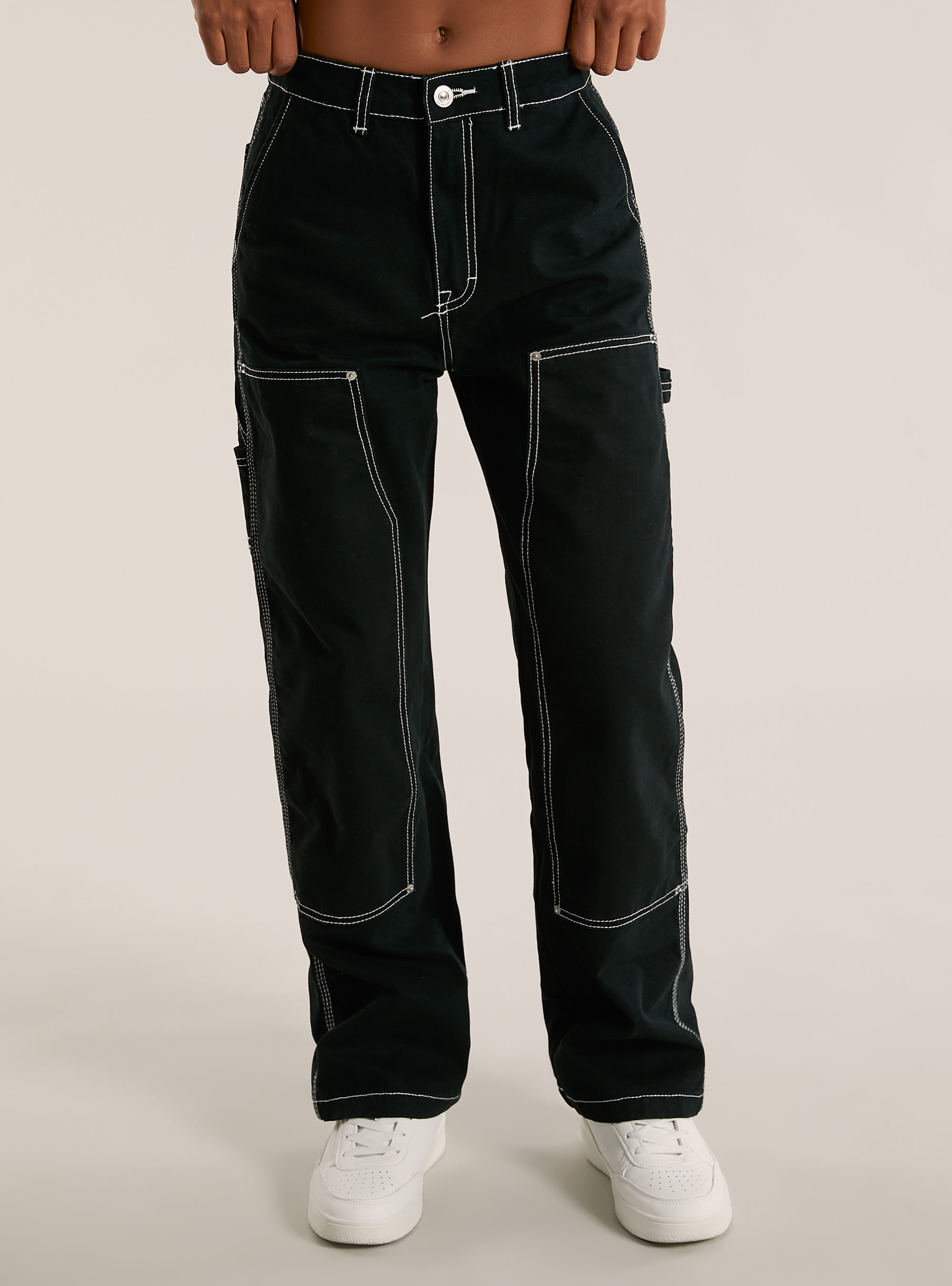 Pantalon en toile charpentier, BK1 BLACK