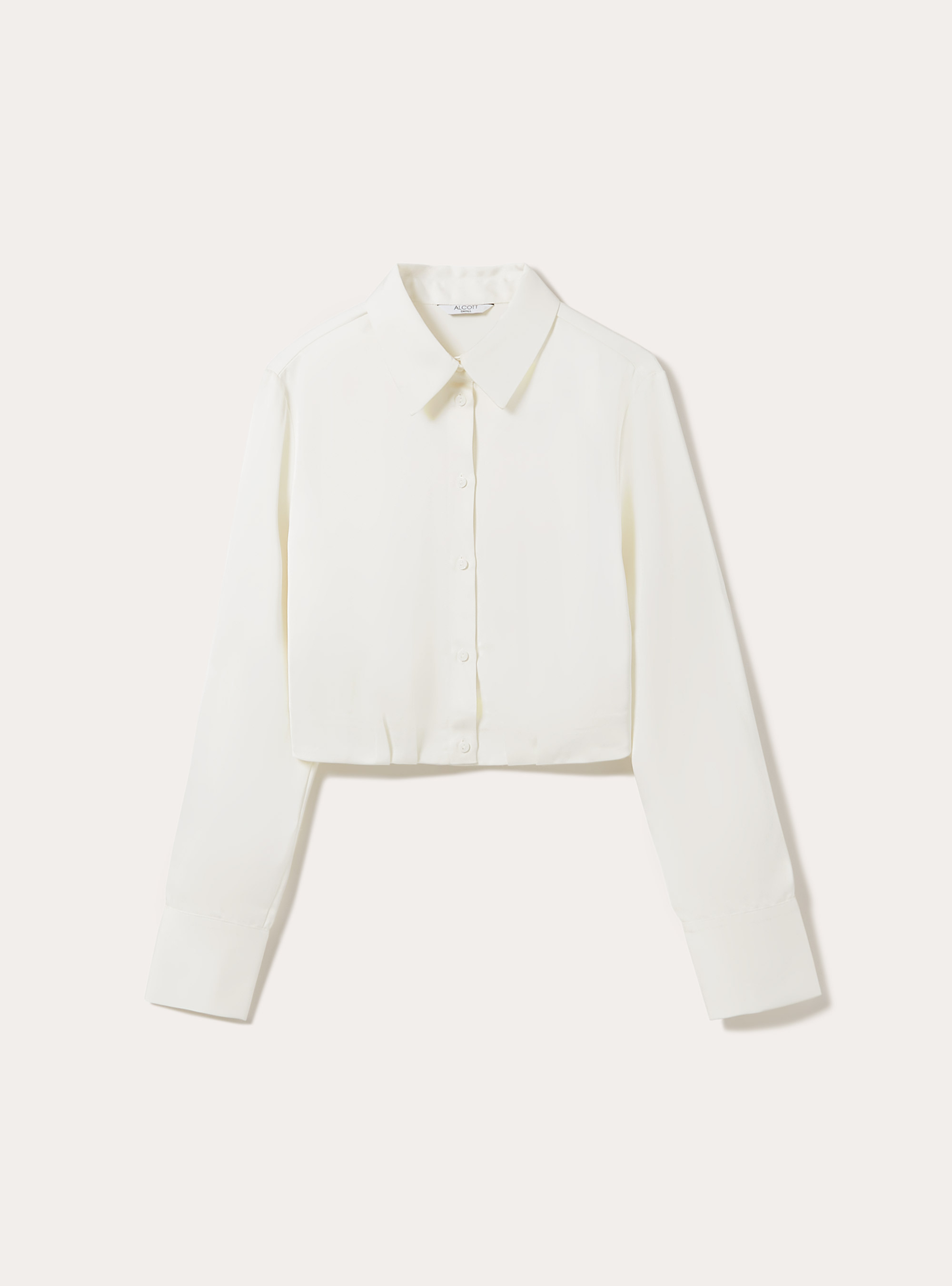 Chemise crois&eacute;e en satin, WH1 OFF WHITE