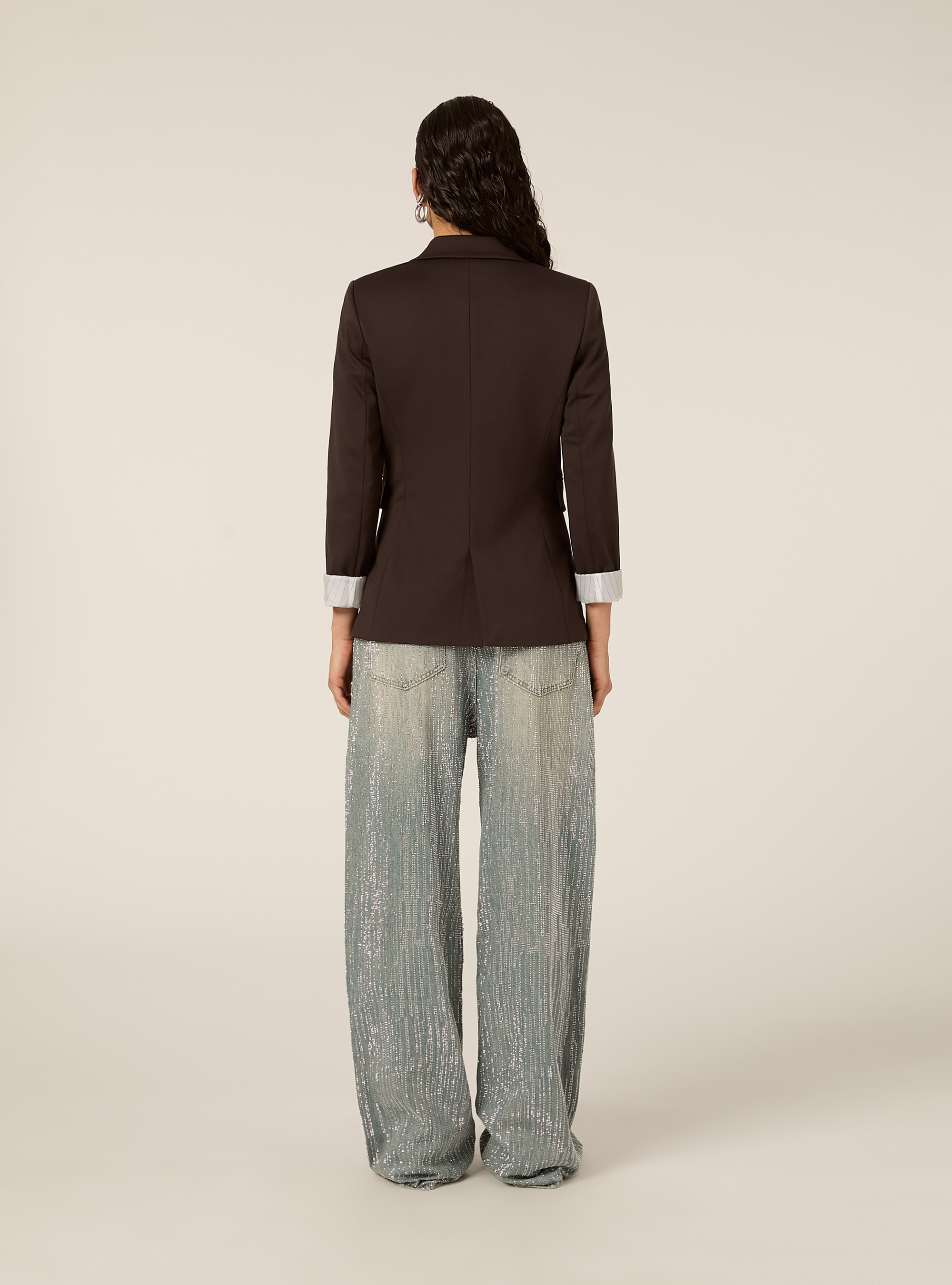 Jersey blazer, BR1 BROWN DARK