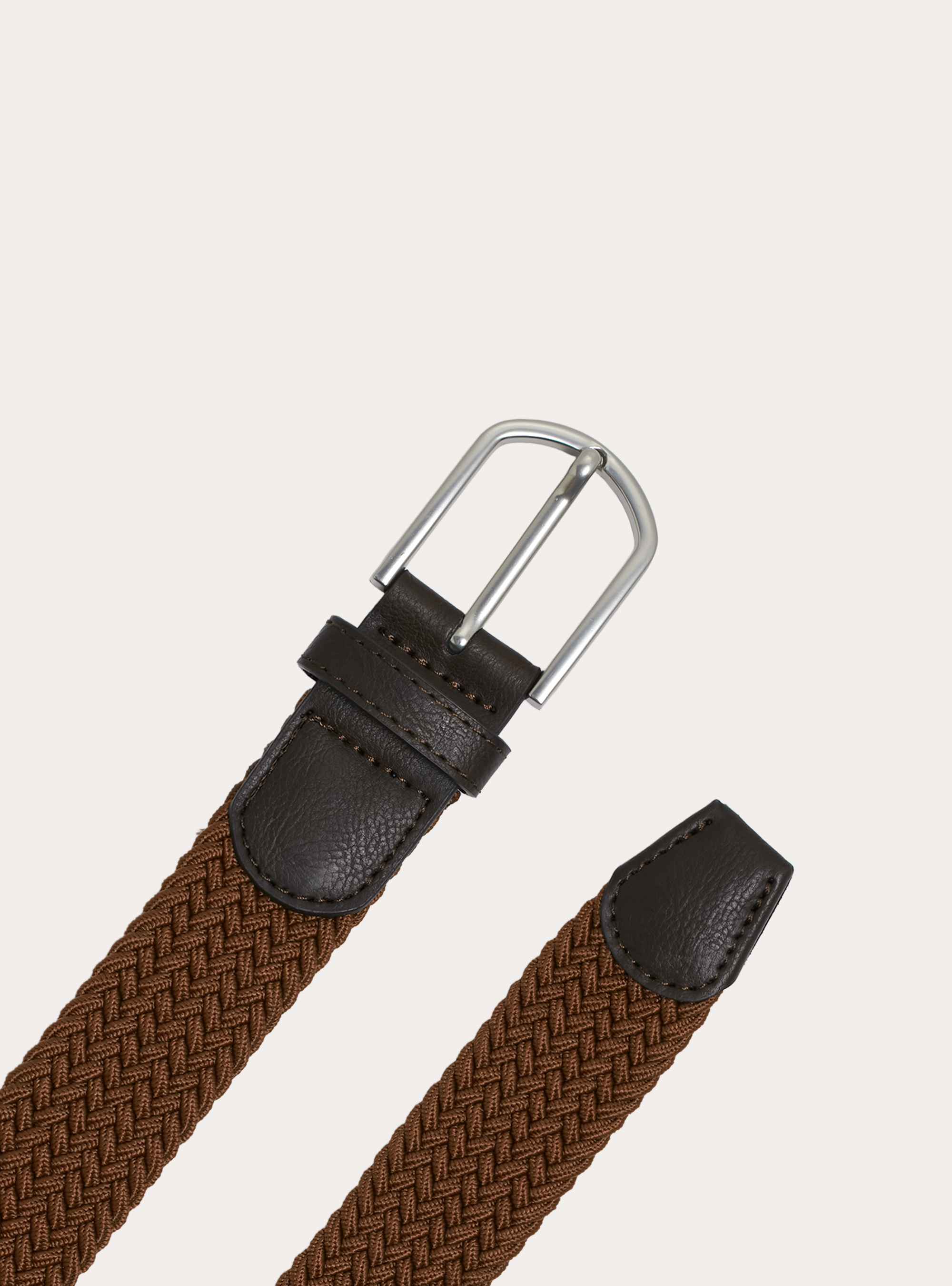 Stretch braided belt, TB2 TOBACCO MEDIUM