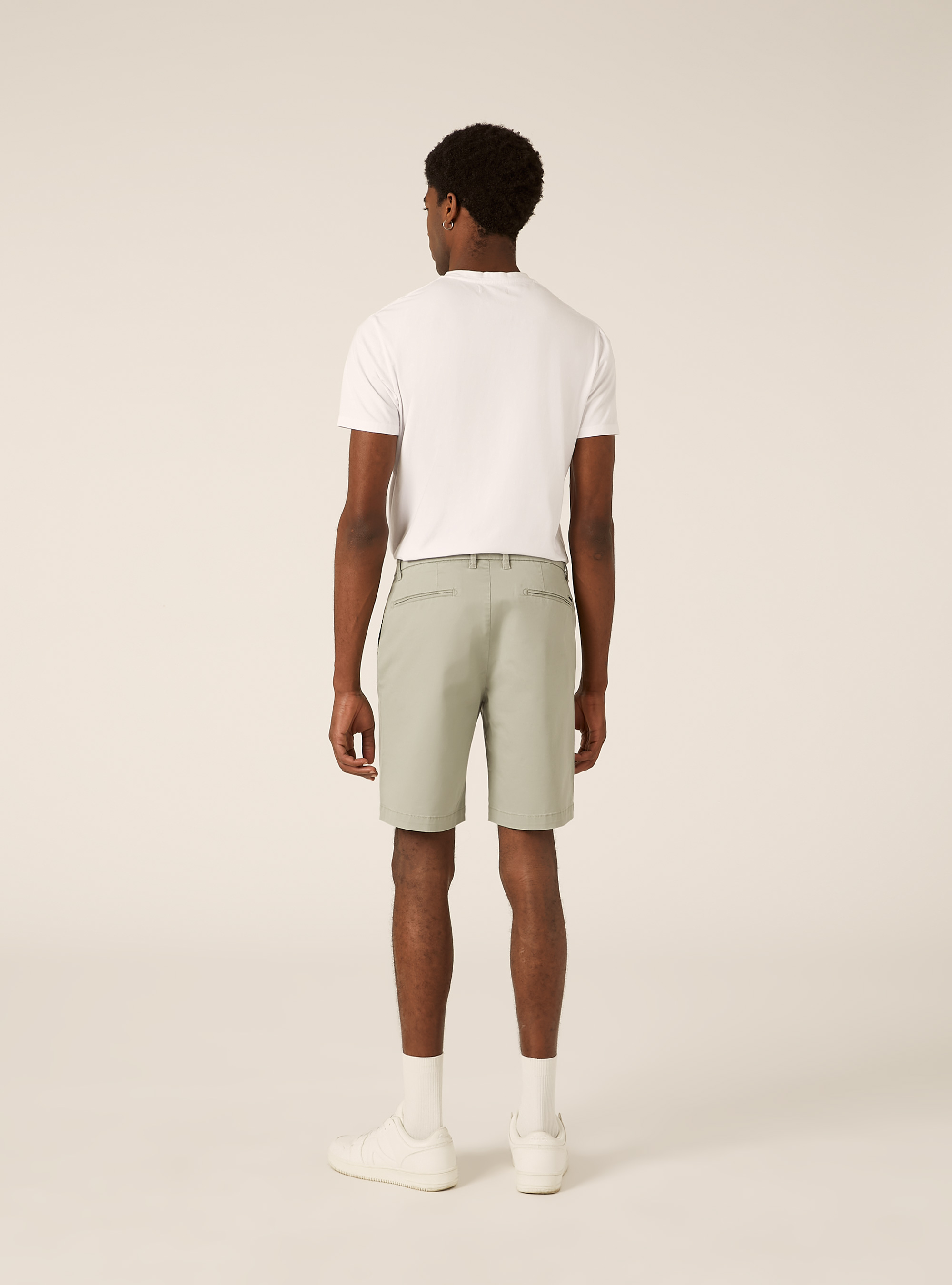 Chino-Bermudas aus Twill, SG3 SAGE LIGHT