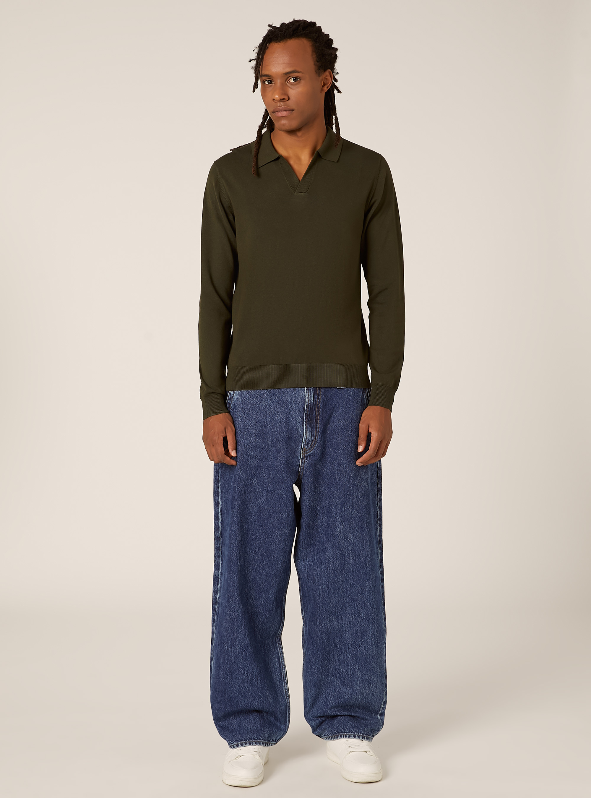 Polo en maille douce, KY1 KAKY DARK