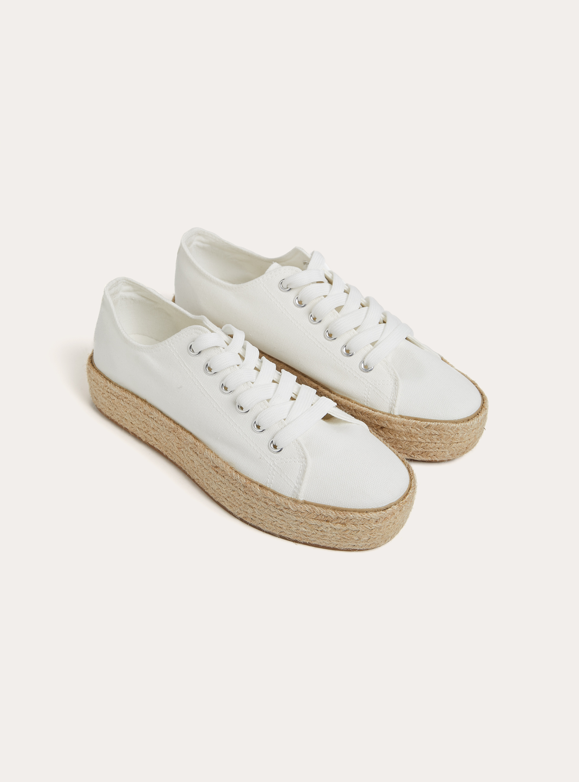 Baskets avec semelle en raphia, WH2 WHITE