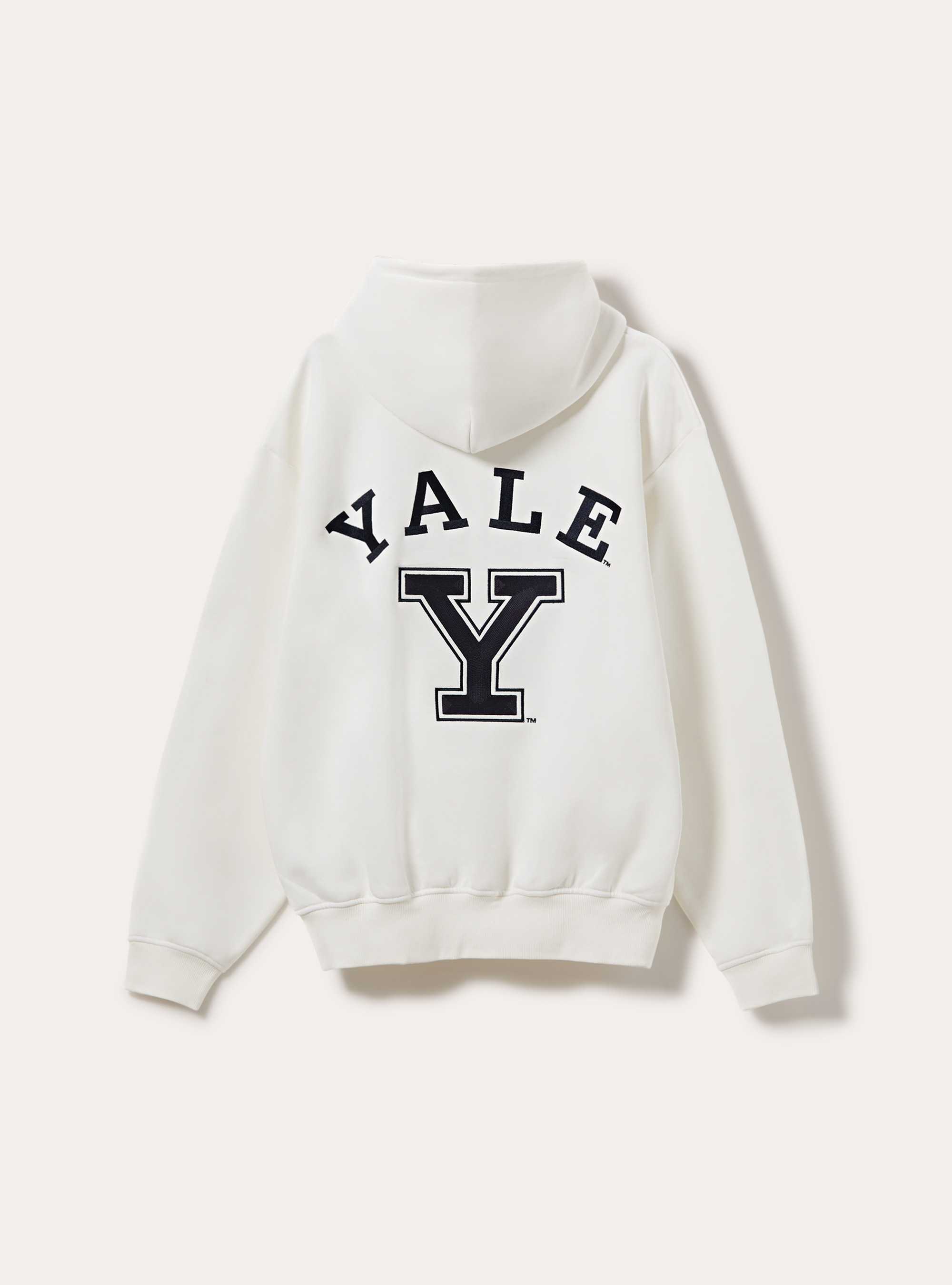 Felpa con cappuccio boxy licenza yale, WH2 WHITE