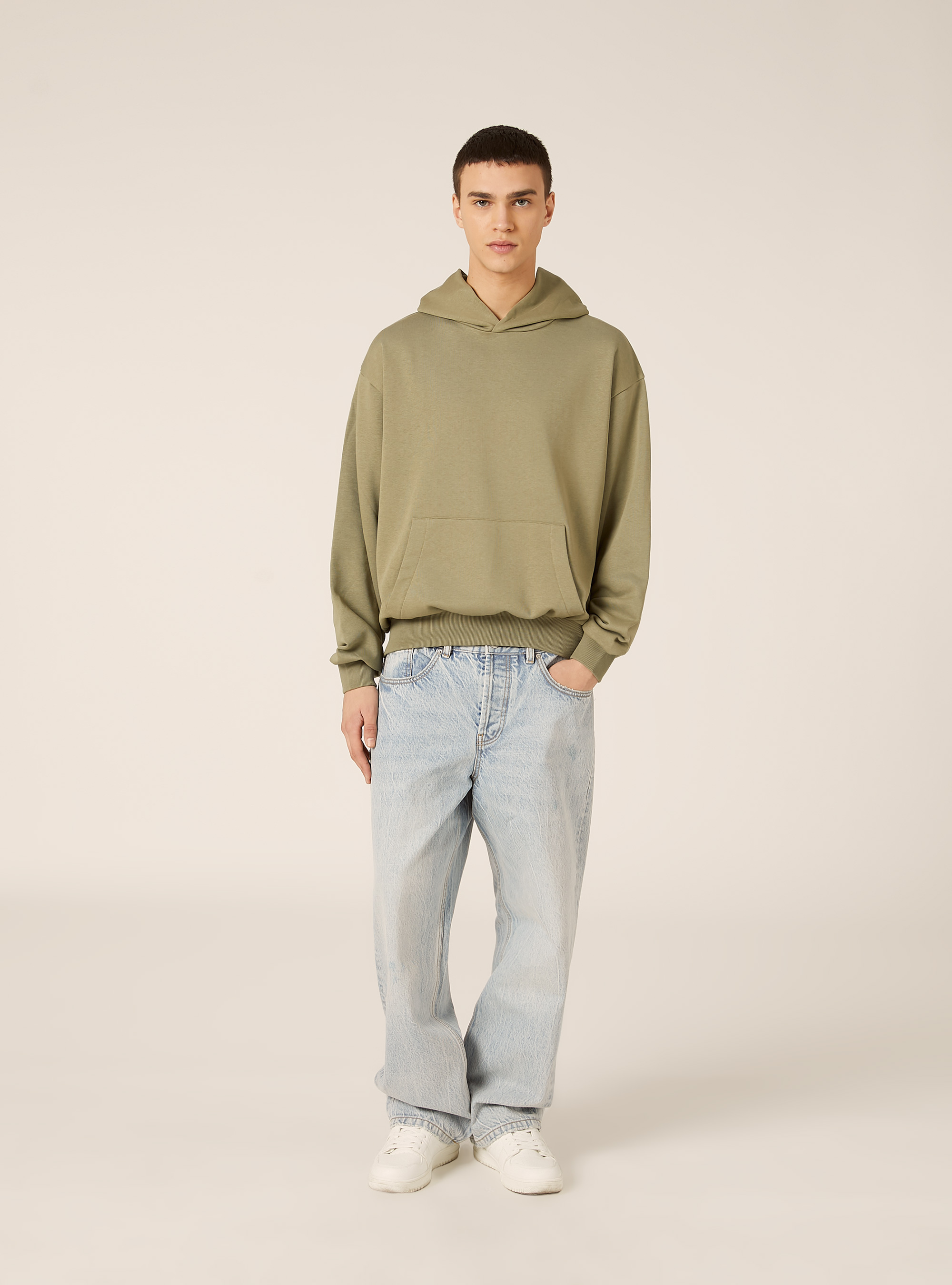 Sweat-shirt ample &agrave; capuche, KY2 KAKY MEDIUM